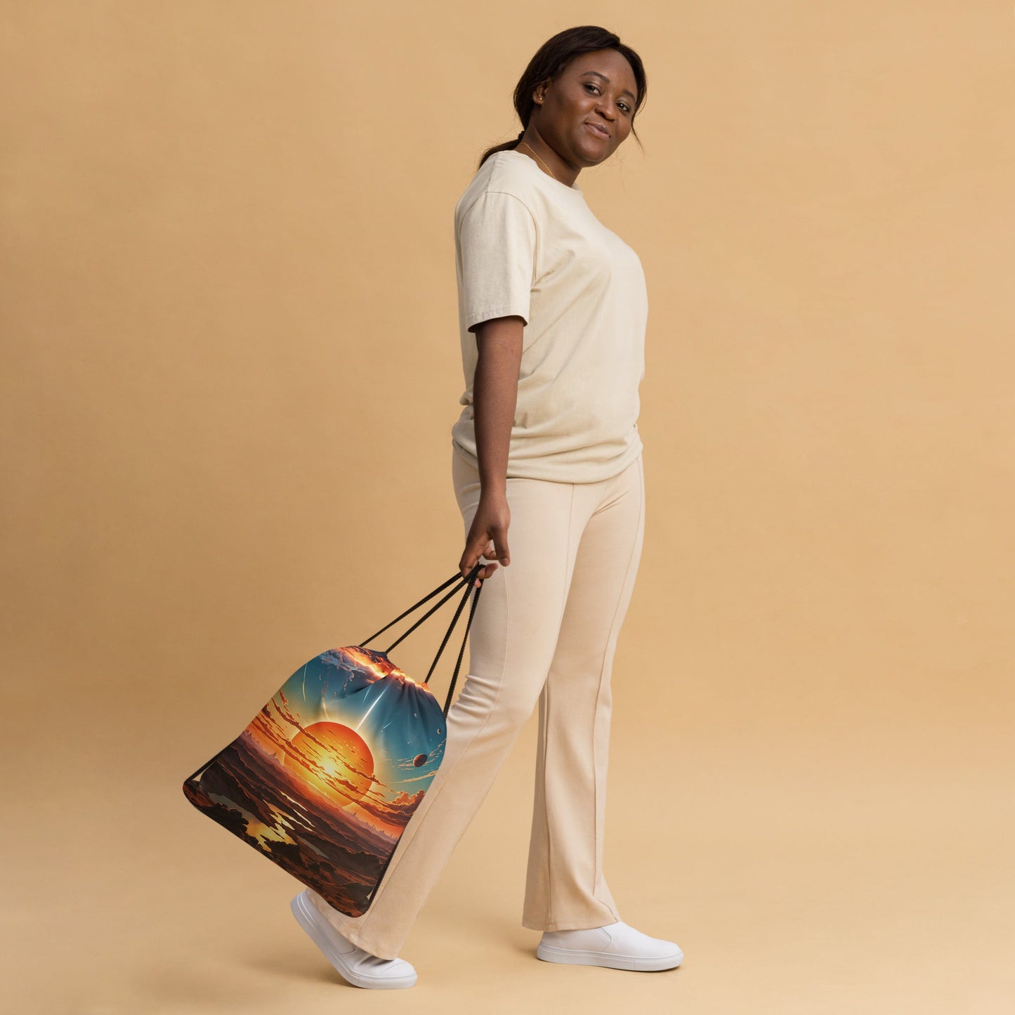 Surreal Sunset III Drawstring Bag - Drawstring Bag - Discovery Co.