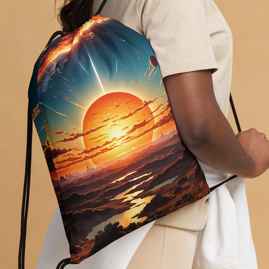 Surreal Sunset III Drawstring Bag - Drawstring Bag - Discovery Co.