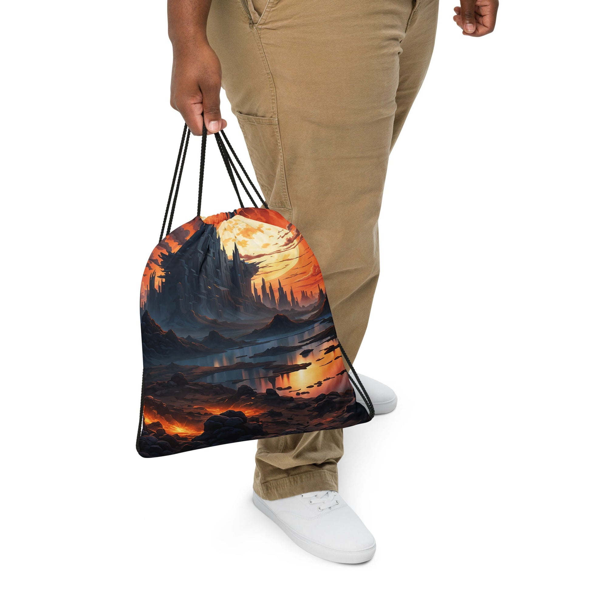 Surreal Sunset IV Drawstring Bag - Drawstring Bag - Discovery Co.