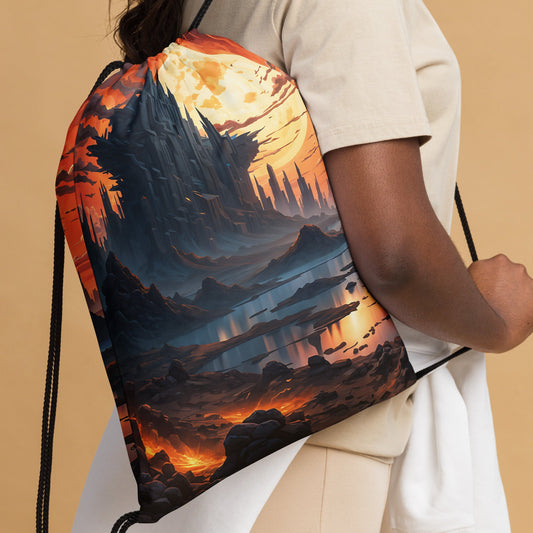 Surreal Sunset IV Drawstring Bag - Drawstring Bag - Discovery Co.