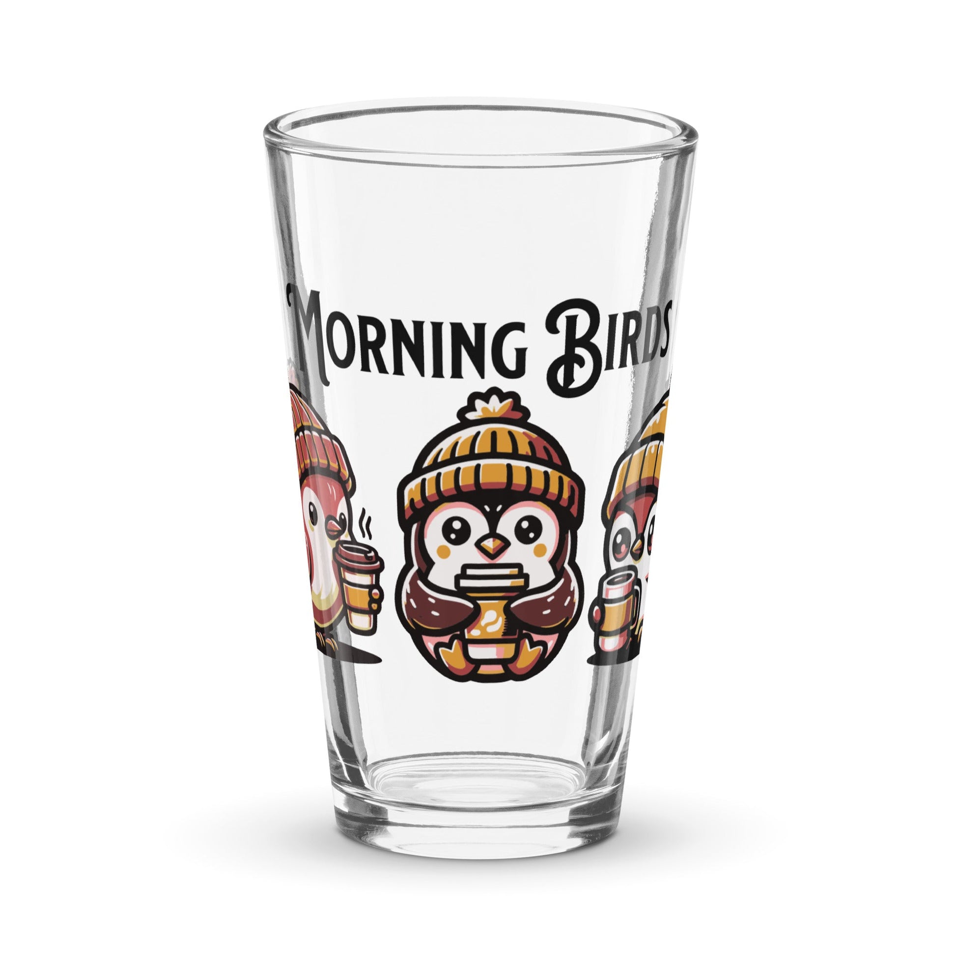 Tan Morning Birds Pint Glass - Beer Glass - Discovery Co.