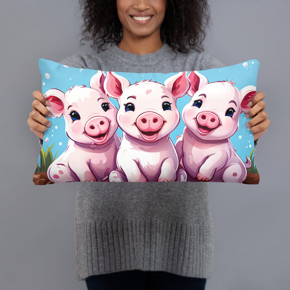 Three Little Pigs Basic Pillow - Pillows - Discovery Co.