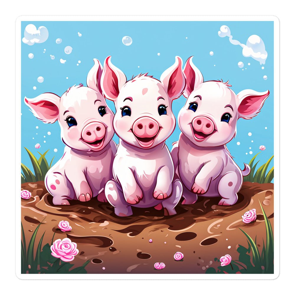 Three Little Pigs Bubble-free stickers - Stickers - Discovery Co.