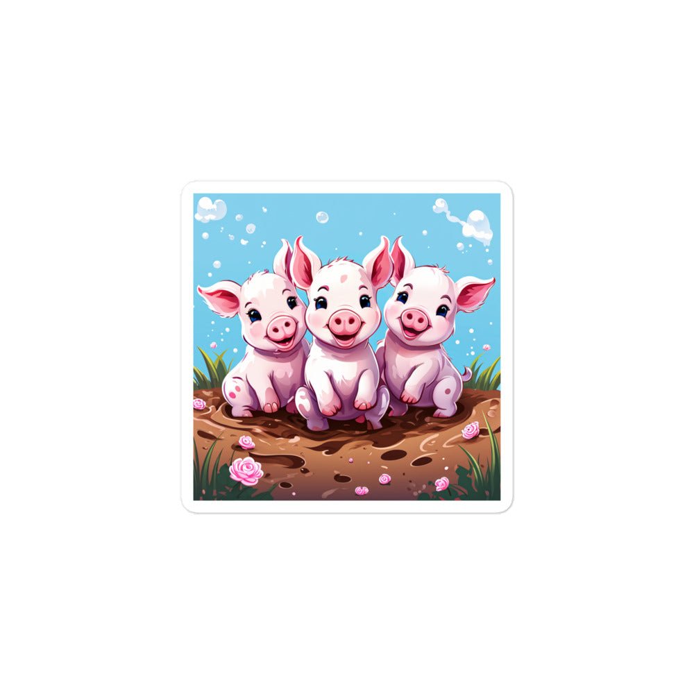 Three Little Pigs Bubble-free stickers - Stickers - Discovery Co.