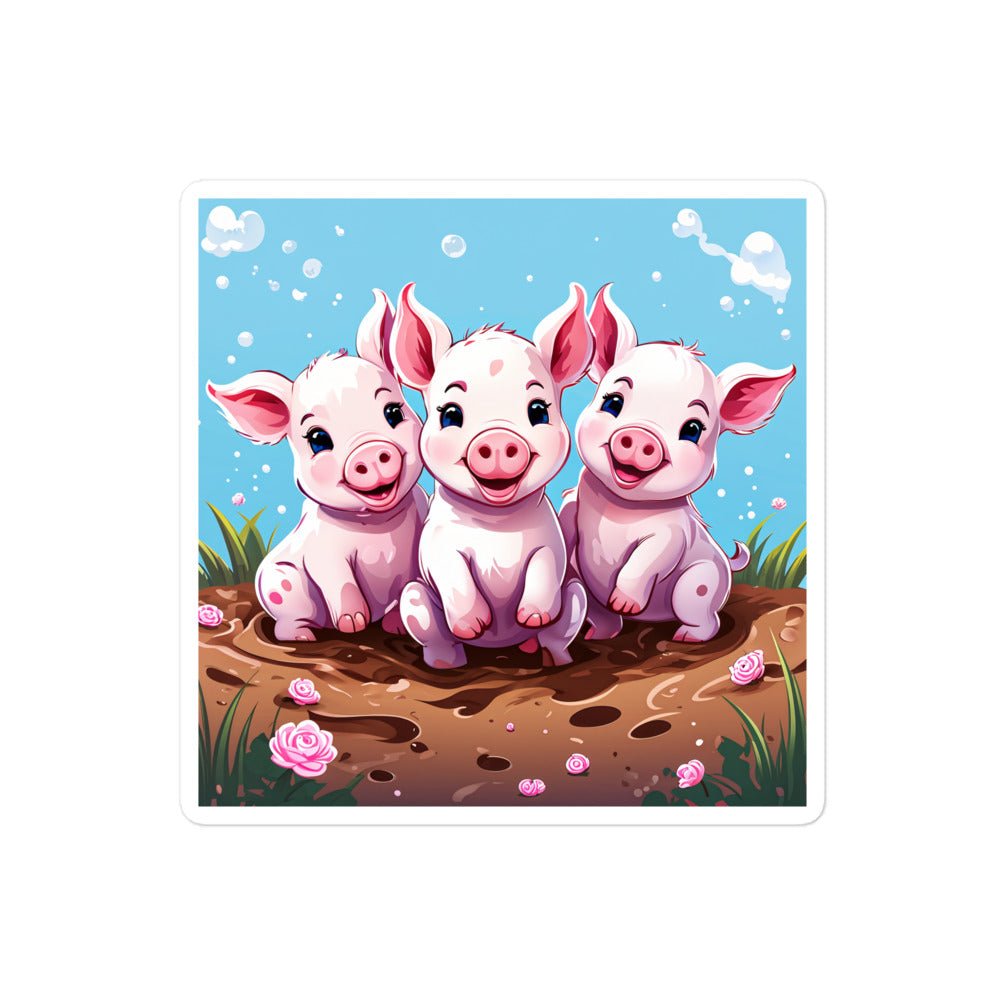 Three Little Pigs Bubble-free stickers - Stickers - Discovery Co.