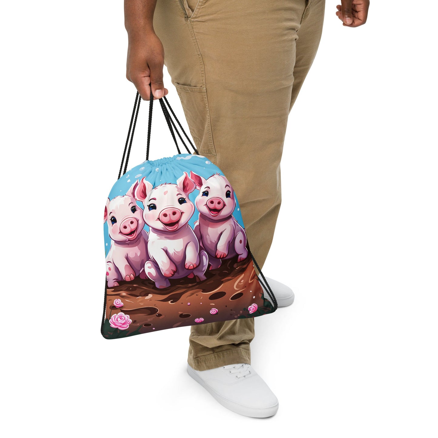 Three Little Pigs Drawstring Bag - Drawstring Bag - Discovery Co.