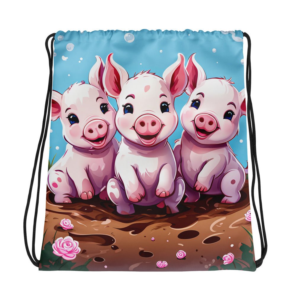 Three Little Pigs Drawstring Bag - Drawstring Bag - Discovery Co.