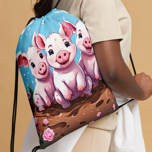 Three Little Pigs Drawstring Bag - Drawstring Bag - Discovery Co.