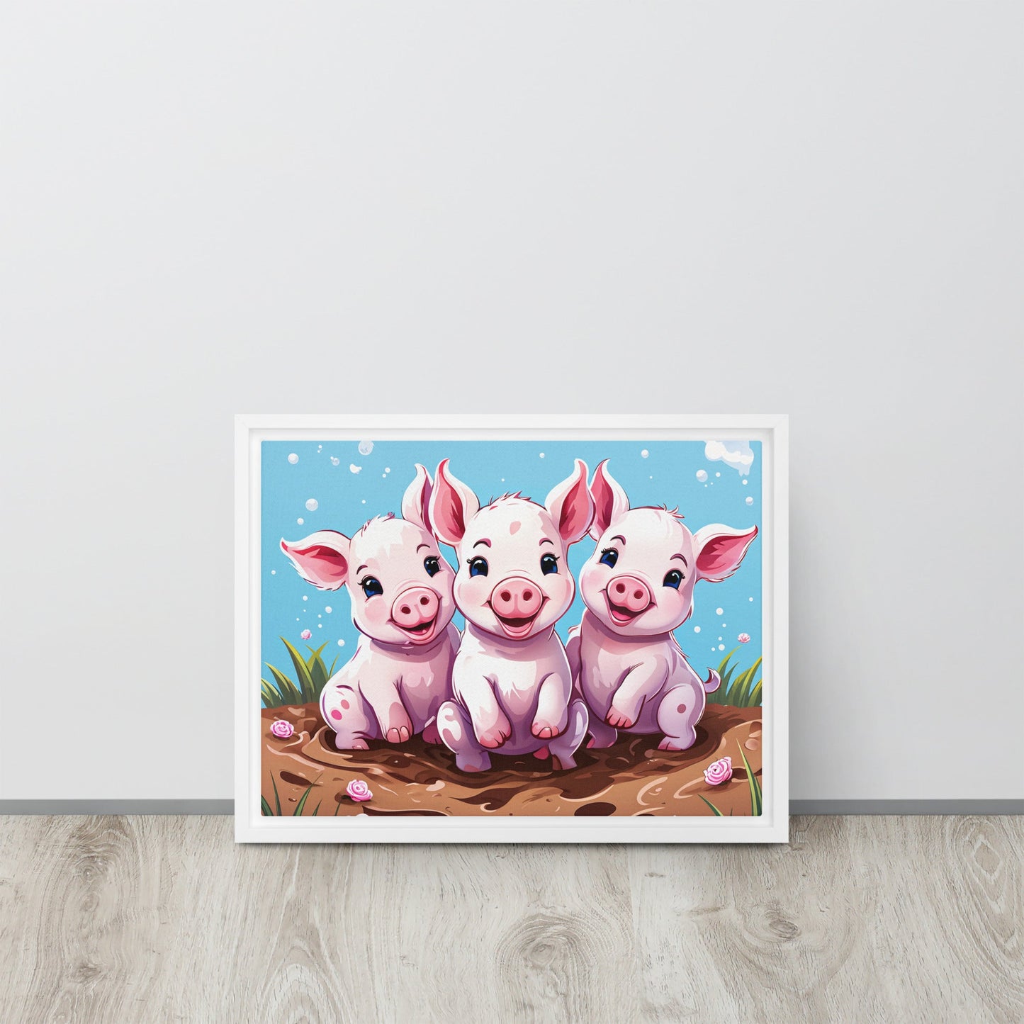 Three Little Pigs Framed Canvas - Canvas Prints - Discovery Co.