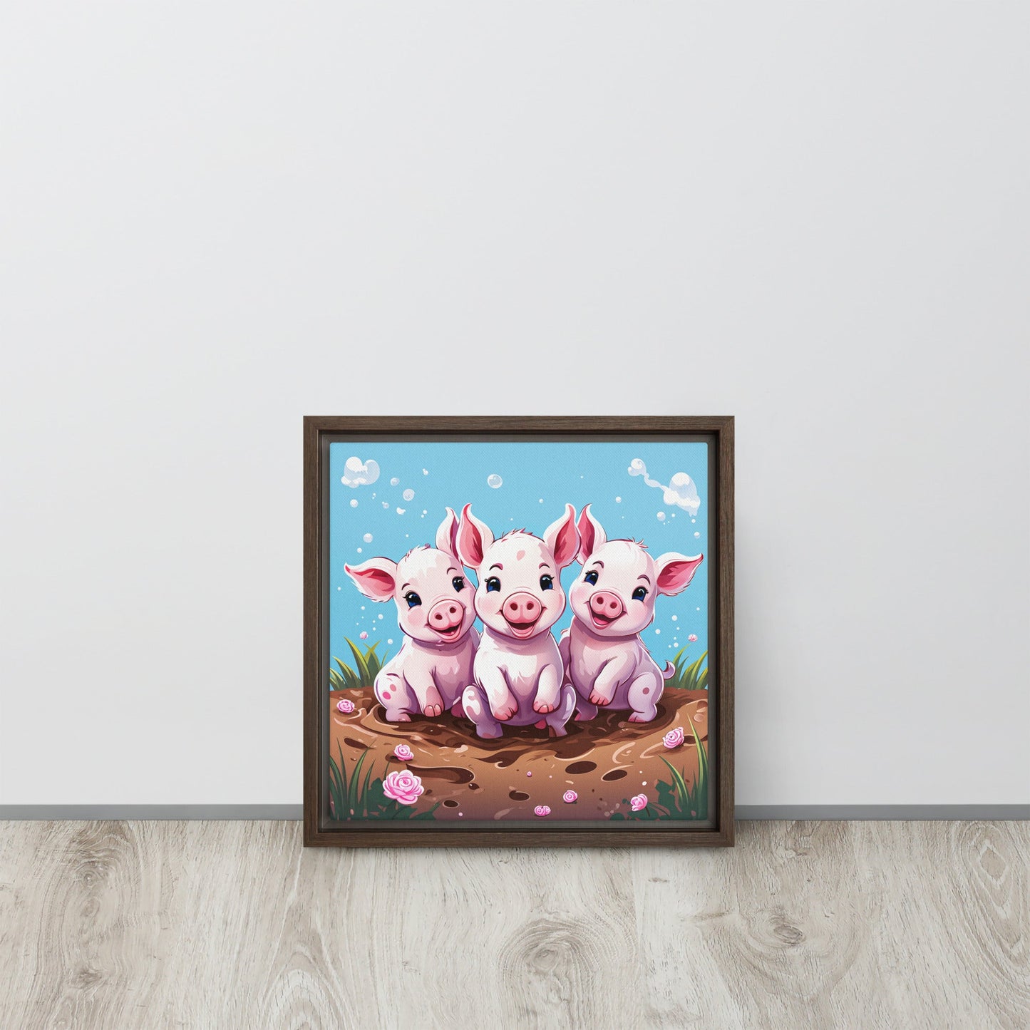 Three Little Pigs Framed Canvas - Canvas Prints - Discovery Co.