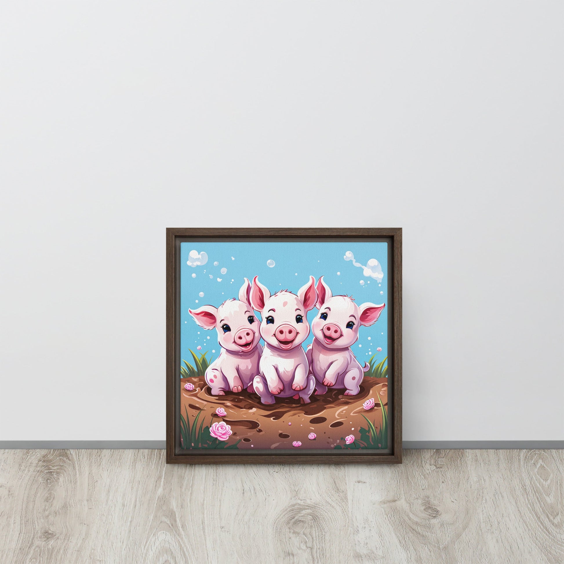 Three Little Pigs Framed Canvas - Canvas Prints - Discovery Co.