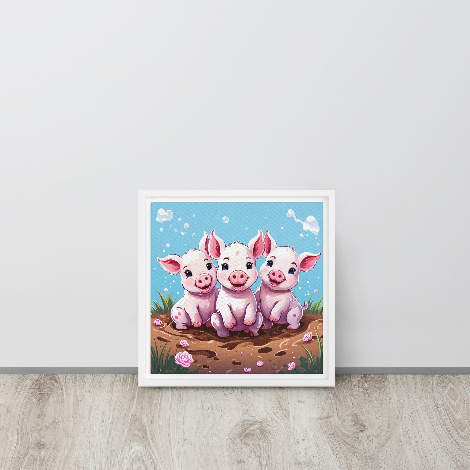 Three Little Pigs Framed Canvas - Canvas Prints - Discovery Co.