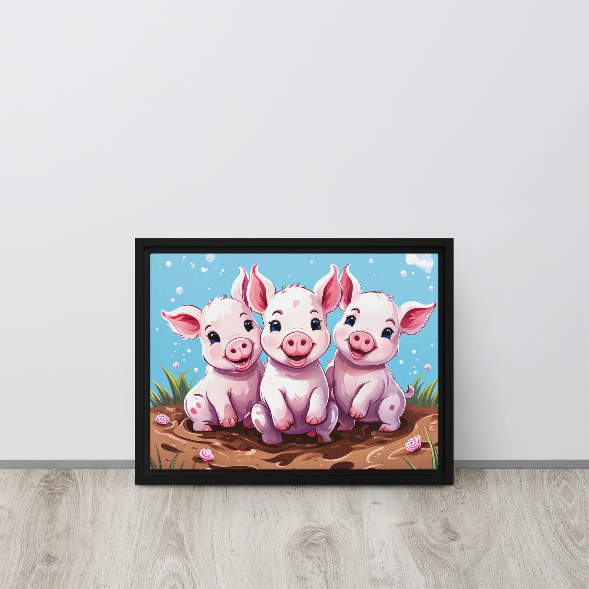 Three Little Pigs Framed Canvas - Canvas Prints - Discovery Co.