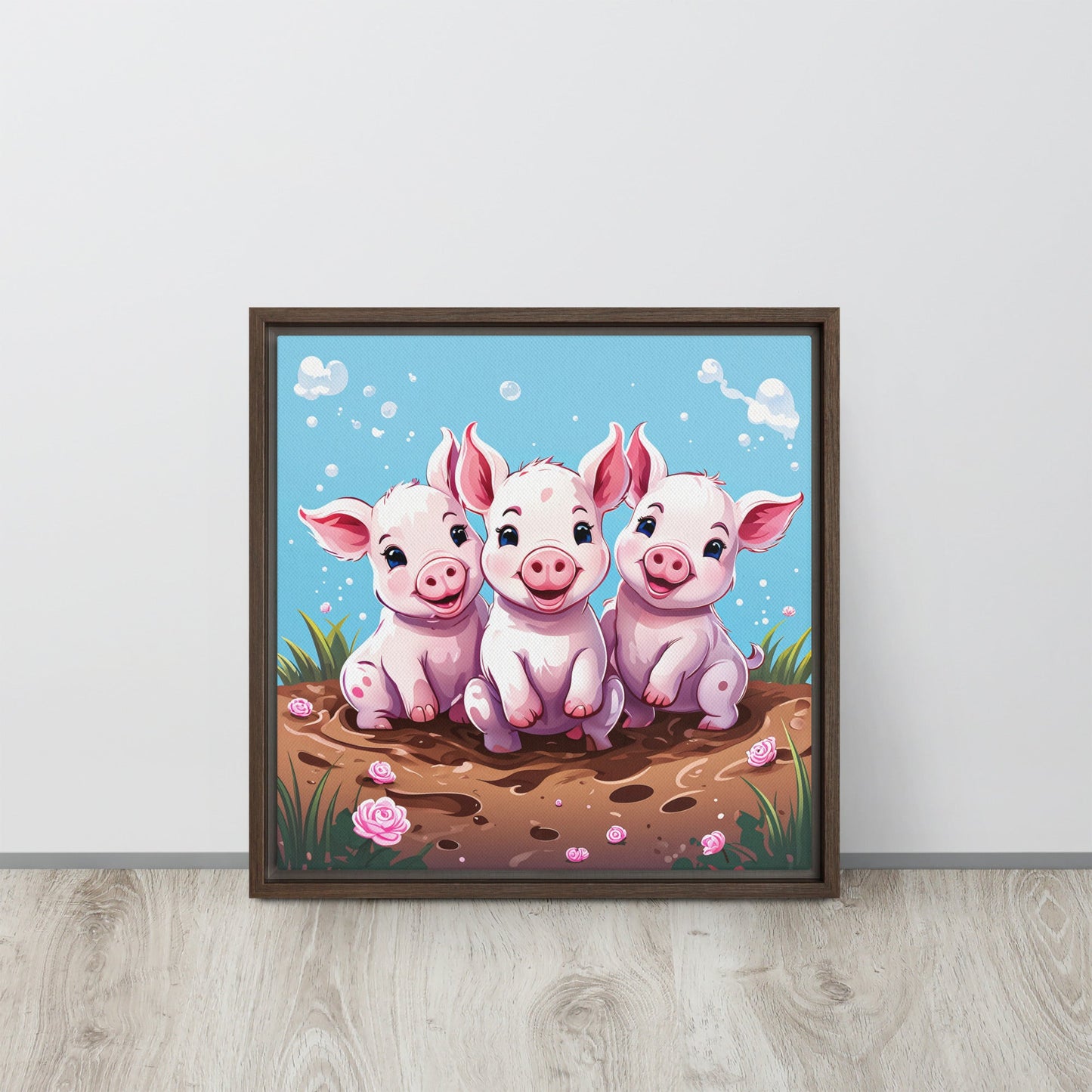 Three Little Pigs Framed Canvas - Canvas Prints - Discovery Co.