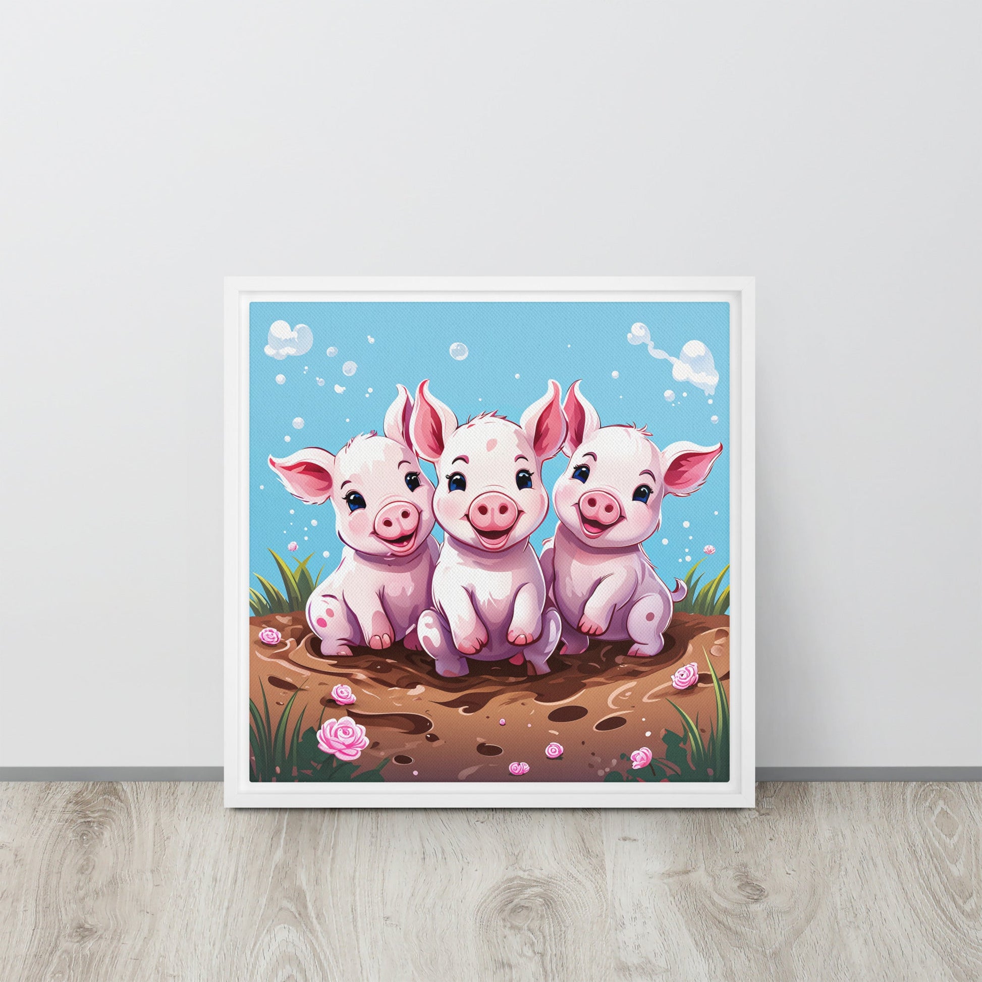 Three Little Pigs Framed Canvas - Canvas Prints - Discovery Co.