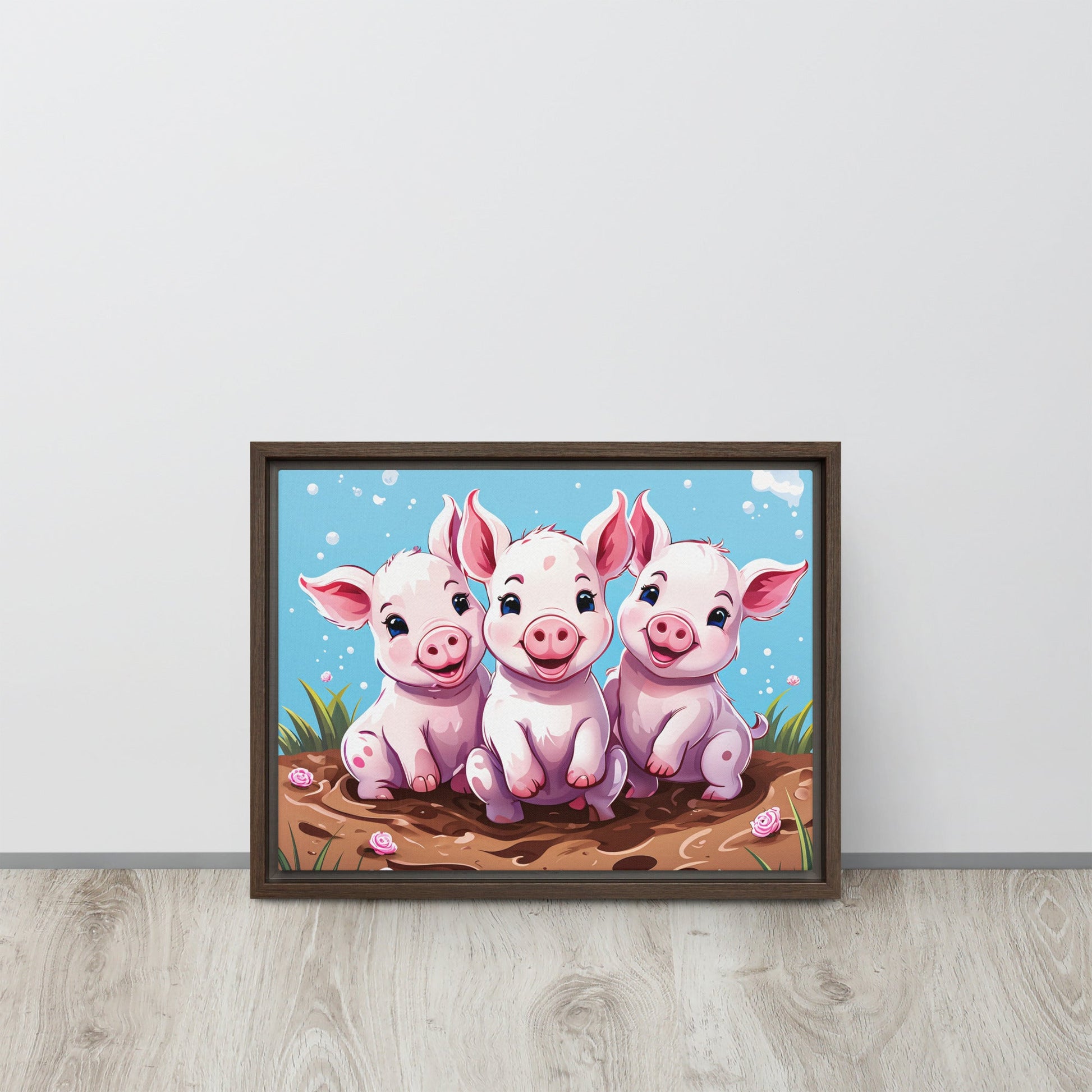 Three Little Pigs Framed Canvas - Canvas Prints - Discovery Co.