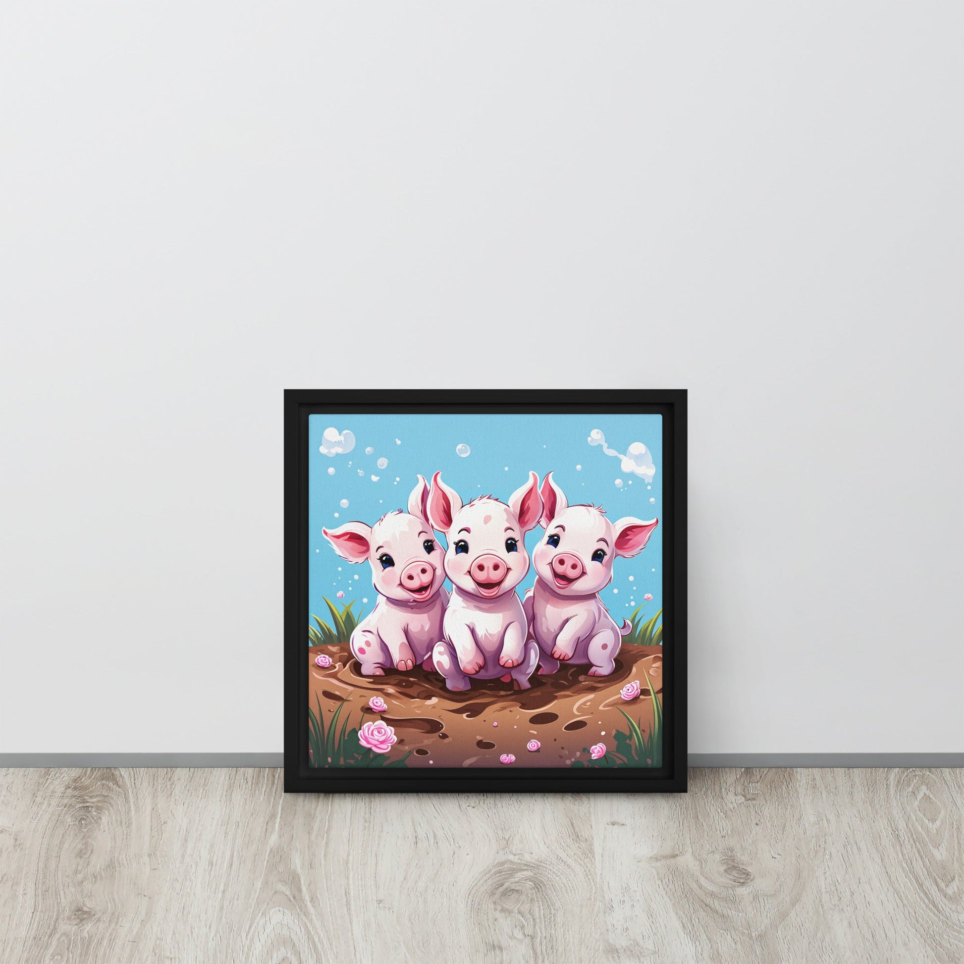 Three Little Pigs Framed Canvas - Canvas Prints - Discovery Co.