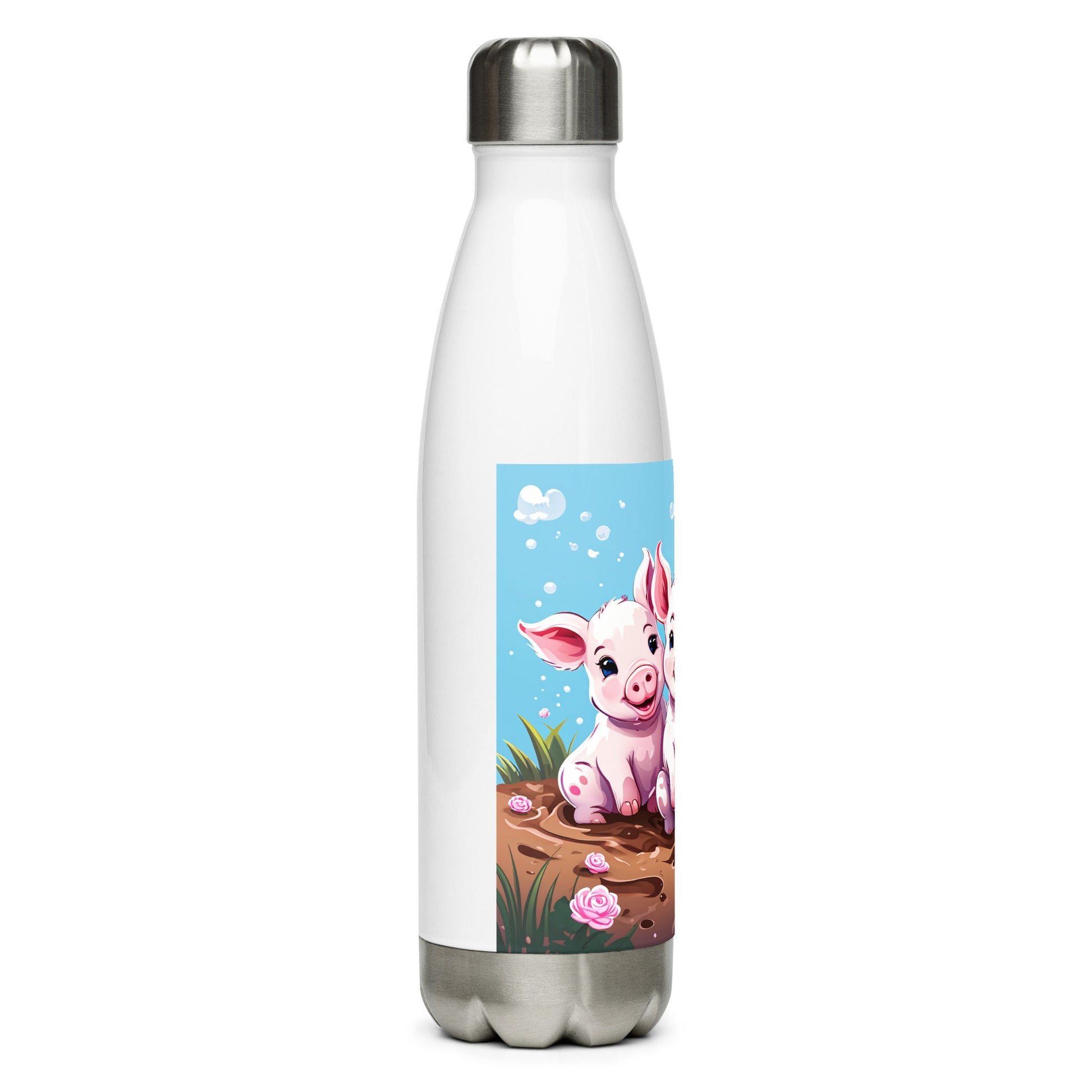 Three Little Pigs Stainless Steel Water Bottle - Stainless Steel Water Bottle - Discovery Co.