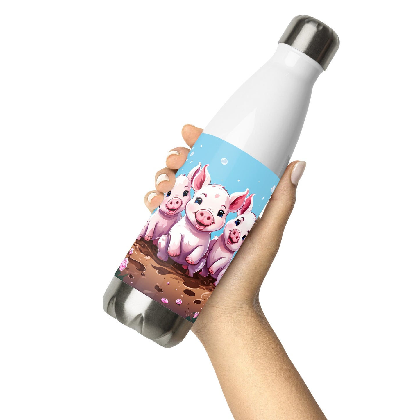 Three Little Pigs Stainless Steel Water Bottle - Stainless Steel Water Bottle - Discovery Co.