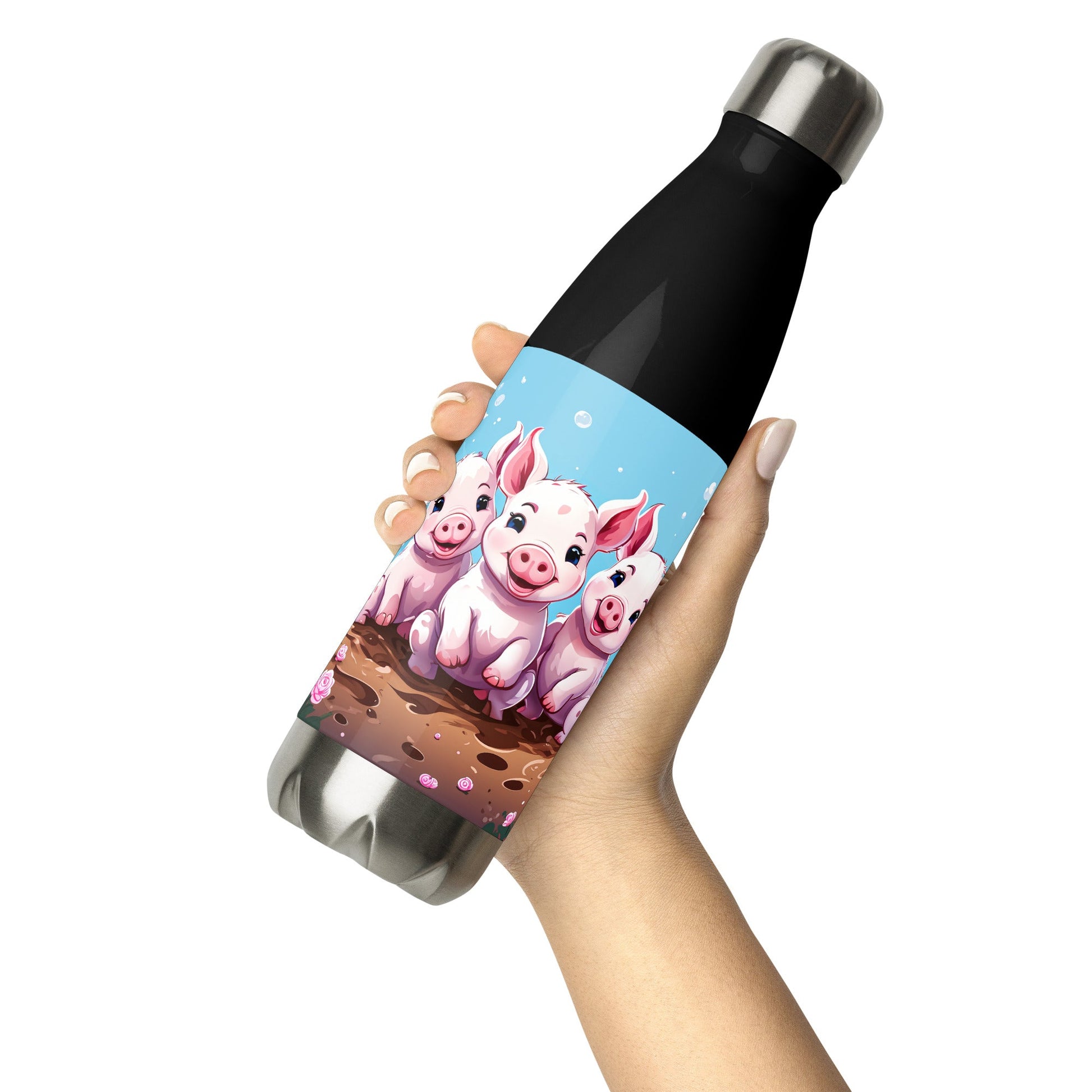 Three Little Pigs Stainless Steel Water Bottle - Stainless Steel Water Bottle - Discovery Co.