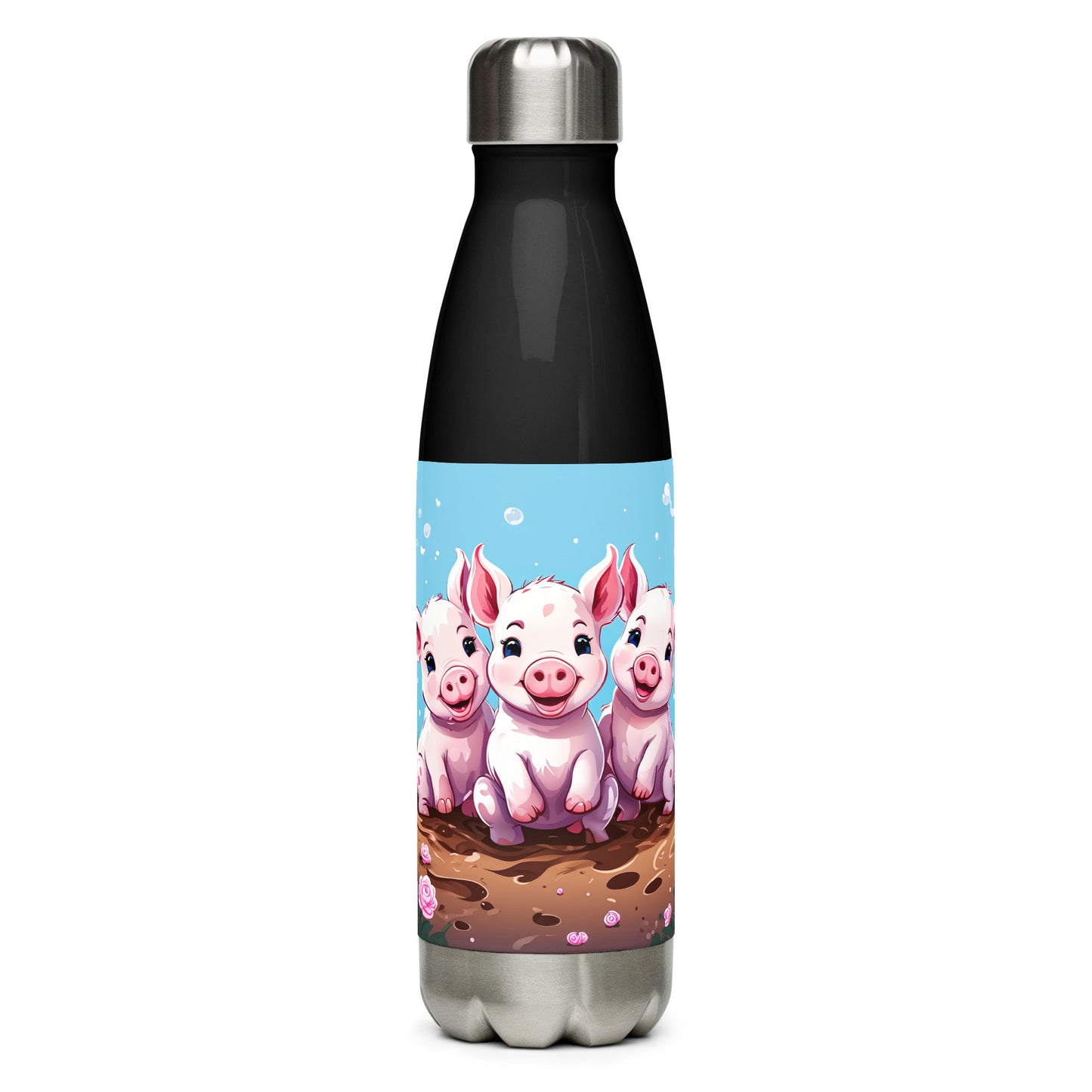 Three Little Pigs Stainless Steel Water Bottle - Stainless Steel Water Bottle - Discovery Co.