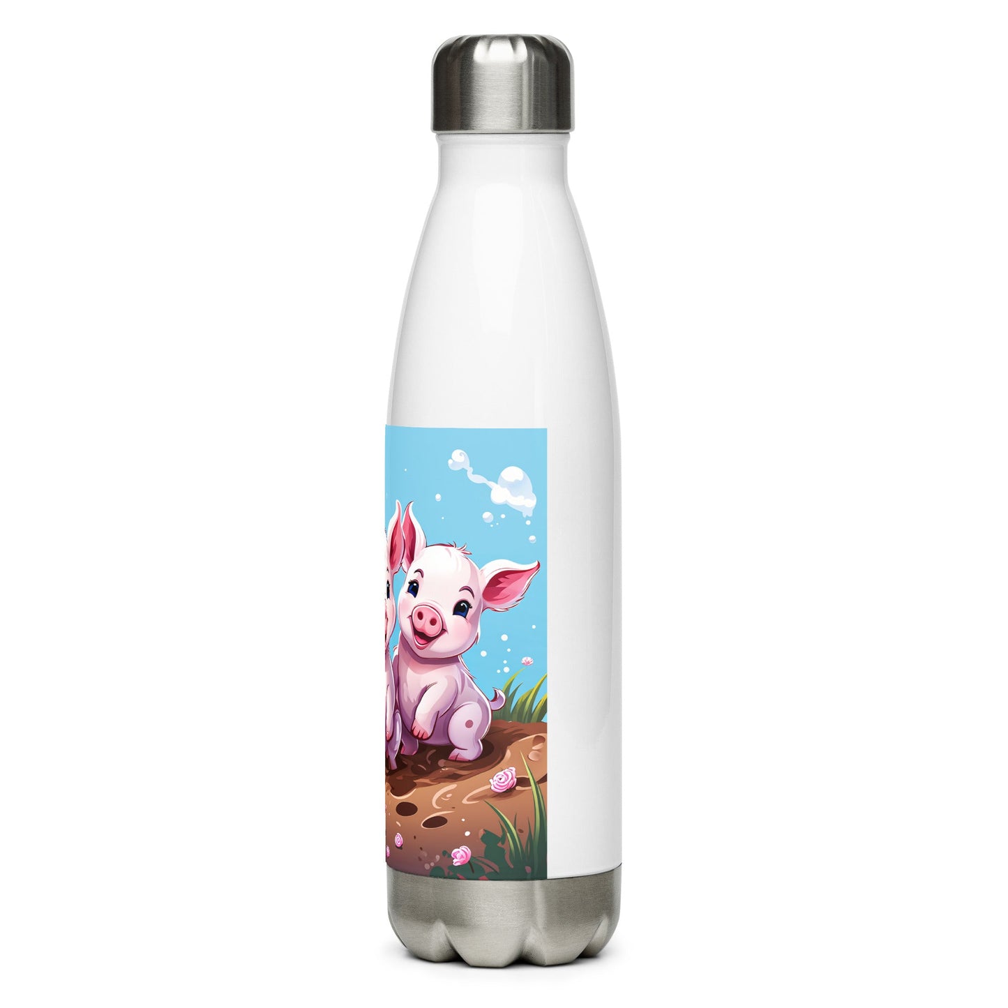 Three Little Pigs Stainless Steel Water Bottle - Stainless Steel Water Bottle - Discovery Co.