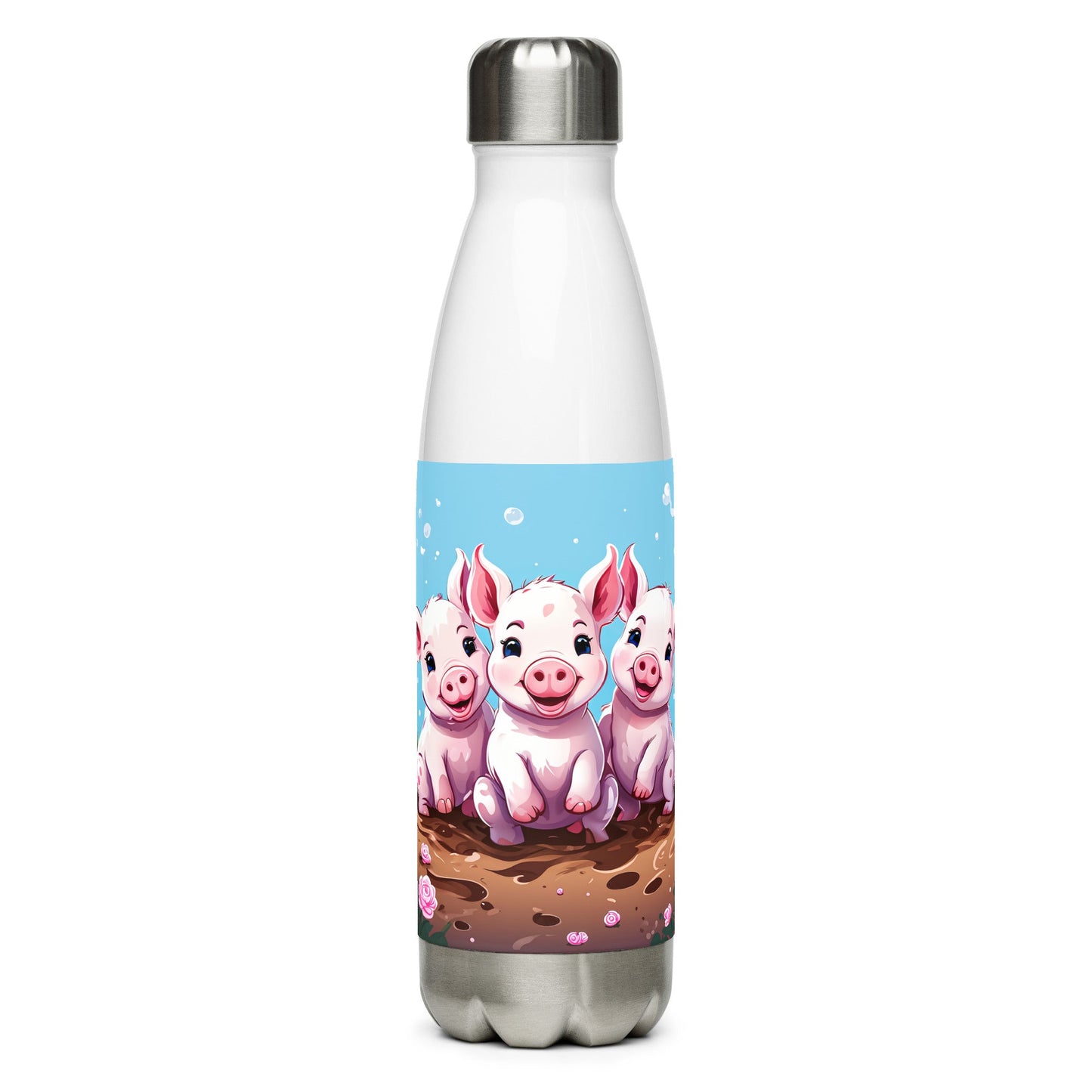 Three Little Pigs Stainless Steel Water Bottle - Stainless Steel Water Bottle - Discovery Co.