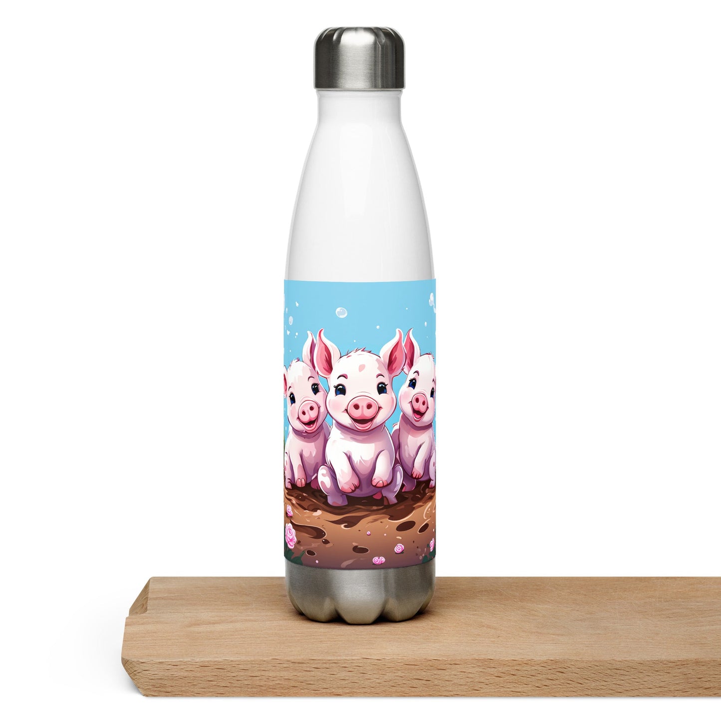 Three Little Pigs Stainless Steel Water Bottle - Stainless Steel Water Bottle - Discovery Co.