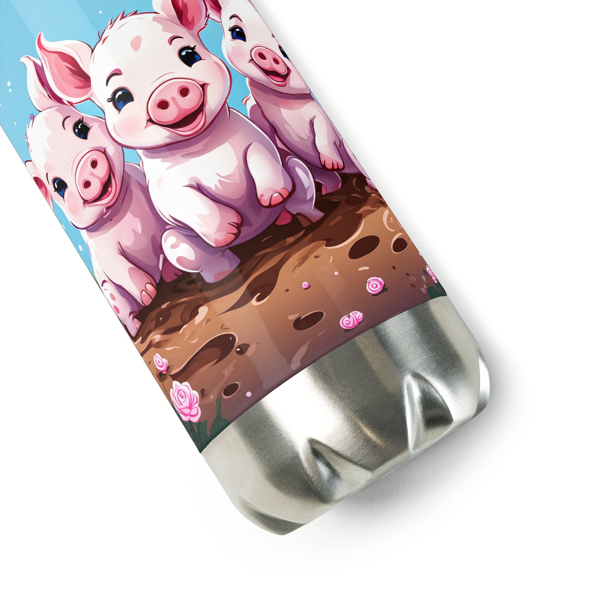 Three Little Pigs Stainless Steel Water Bottle - Stainless Steel Water Bottle - Discovery Co.