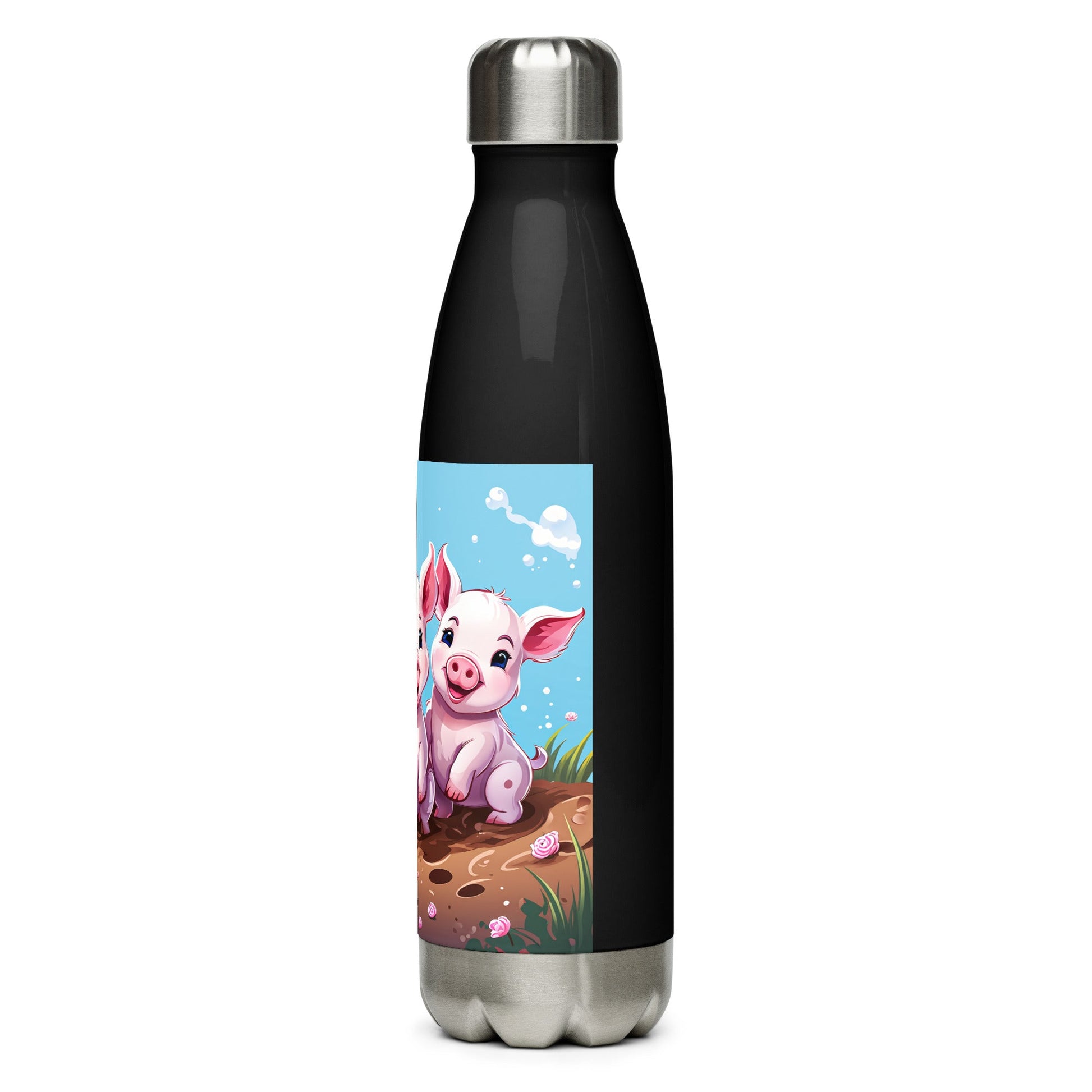 Three Little Pigs Stainless Steel Water Bottle - Stainless Steel Water Bottle - Discovery Co.