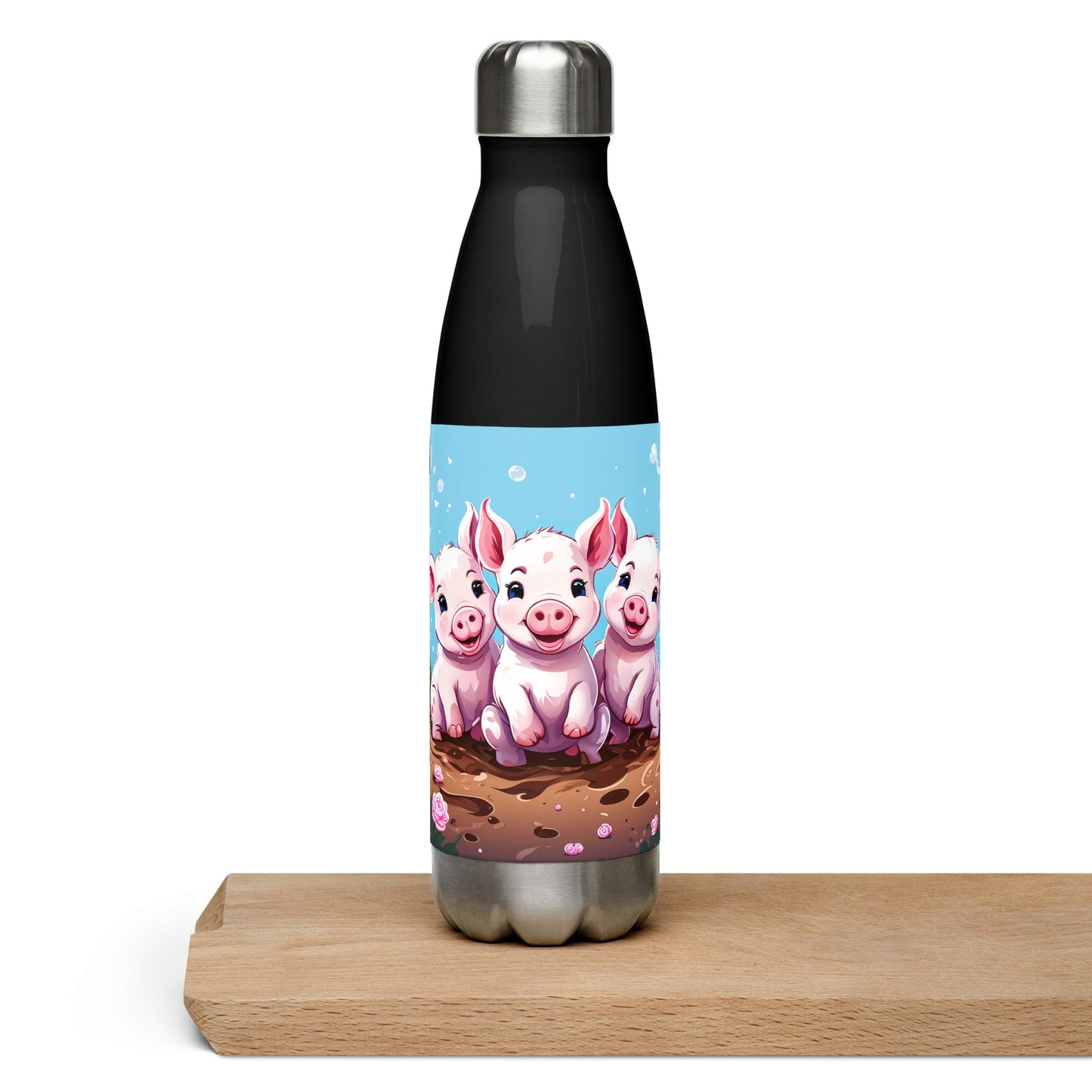 Three Little Pigs Stainless Steel Water Bottle - Stainless Steel Water Bottle - Discovery Co.