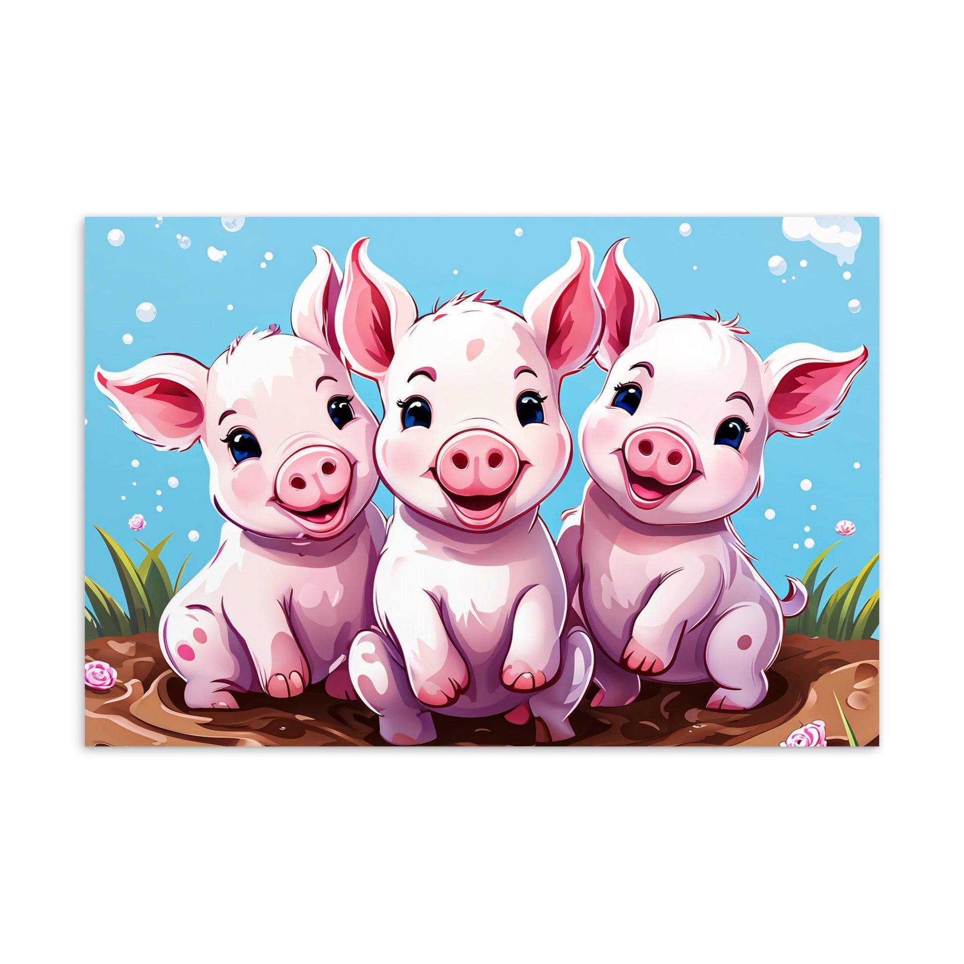 Three Little Pigs Standard Postcard - Post Cards - Discovery Co.