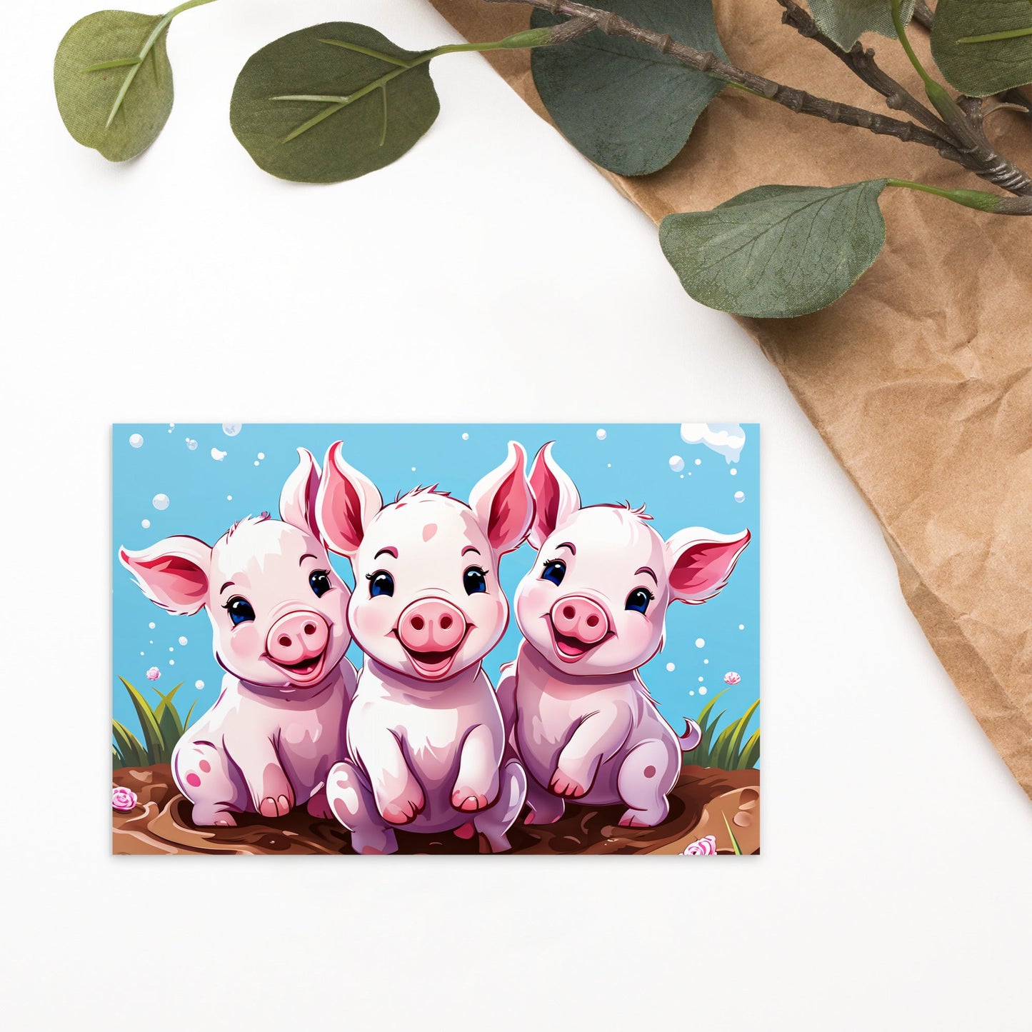 Three Little Pigs Standard Postcard - Post Cards - Discovery Co.