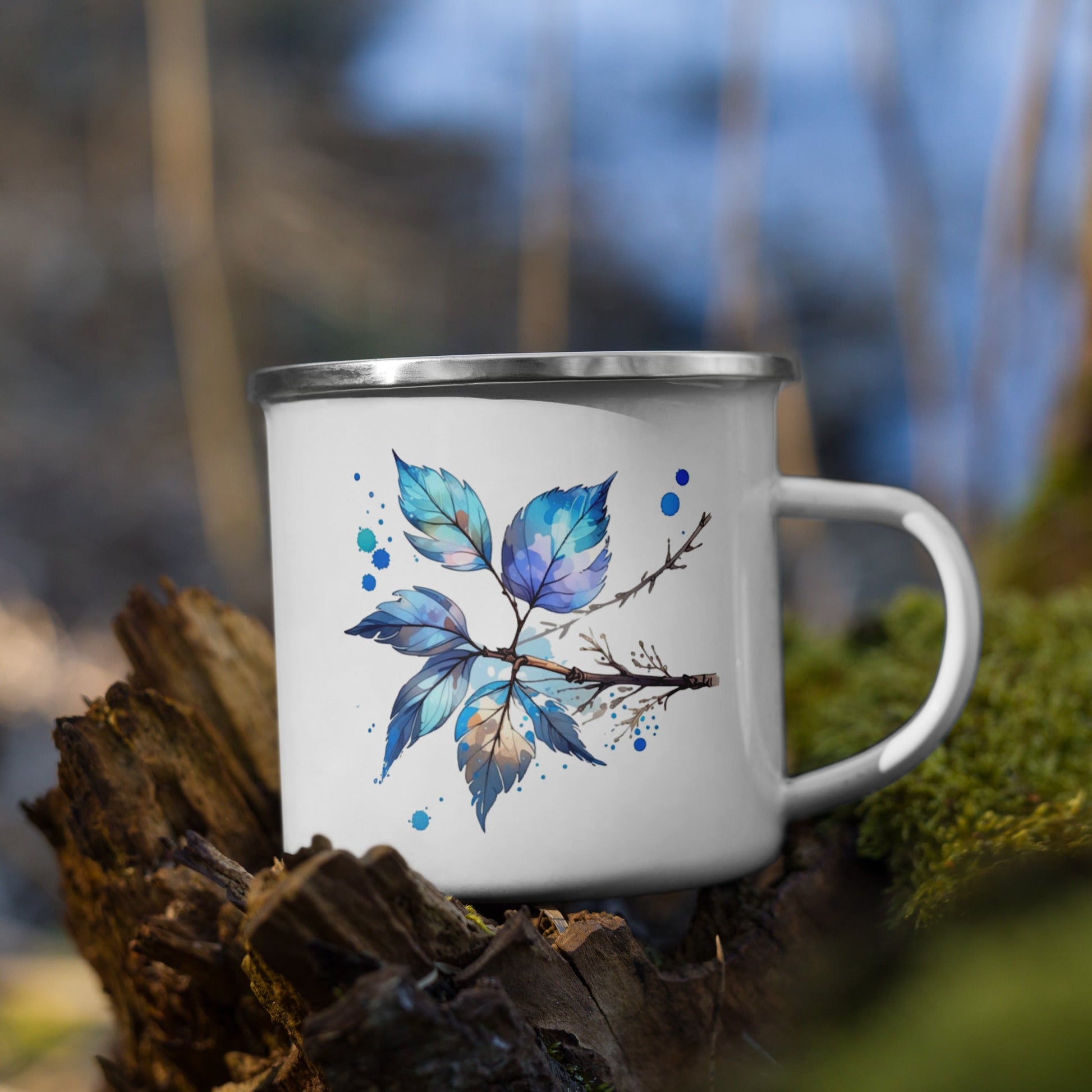Tree Branch Watercolor Art Enamel Mug - Mugs - Discovery Co.