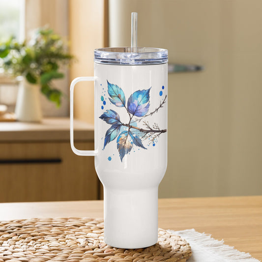 Tree Branch Watercolor Art Travel Mug With Handle (25 oz and 40 oz) - Travel Mug - Discovery Co.