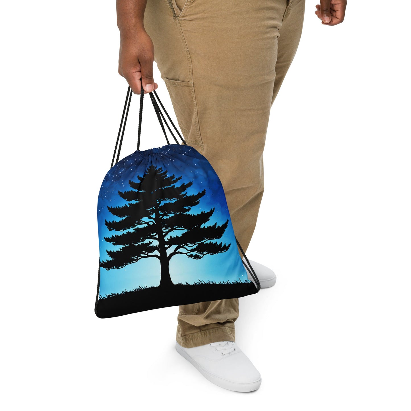 Tree In Night Sky Drawstring Bag - Drawstring Bag - Discovery Co.