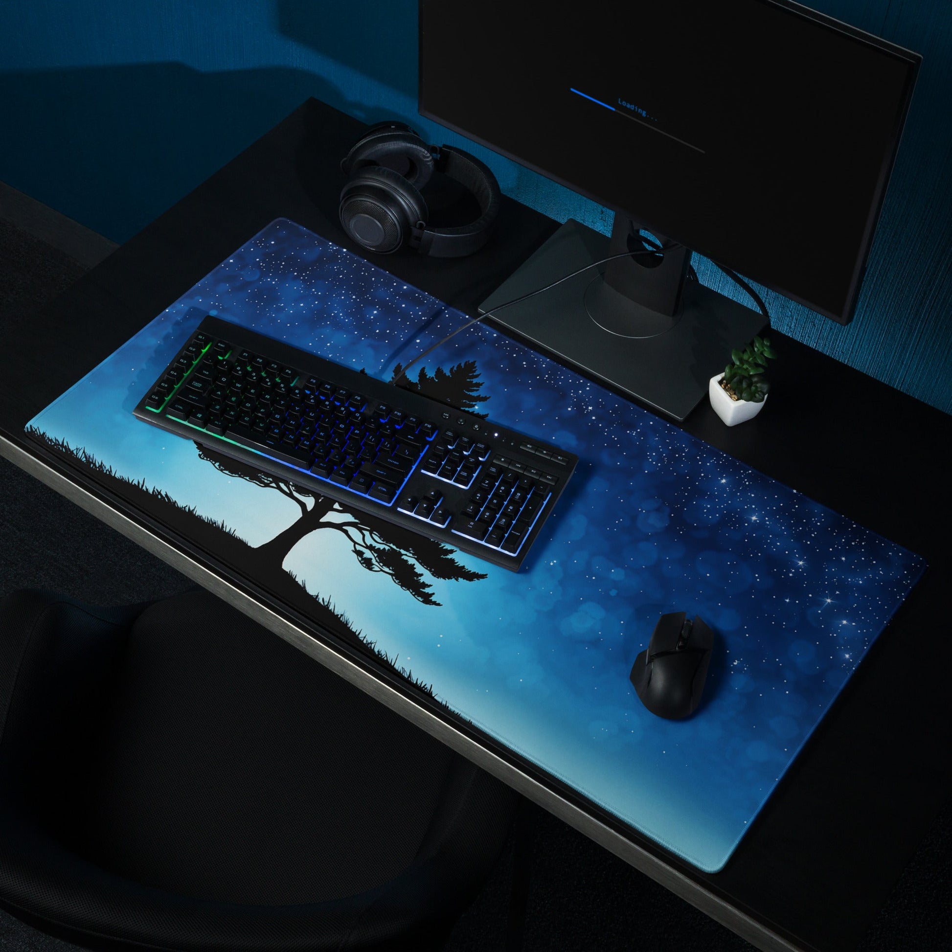 Tree In Night Sky Gaming Mouse Pad - Mouse Pads - Discovery Co.