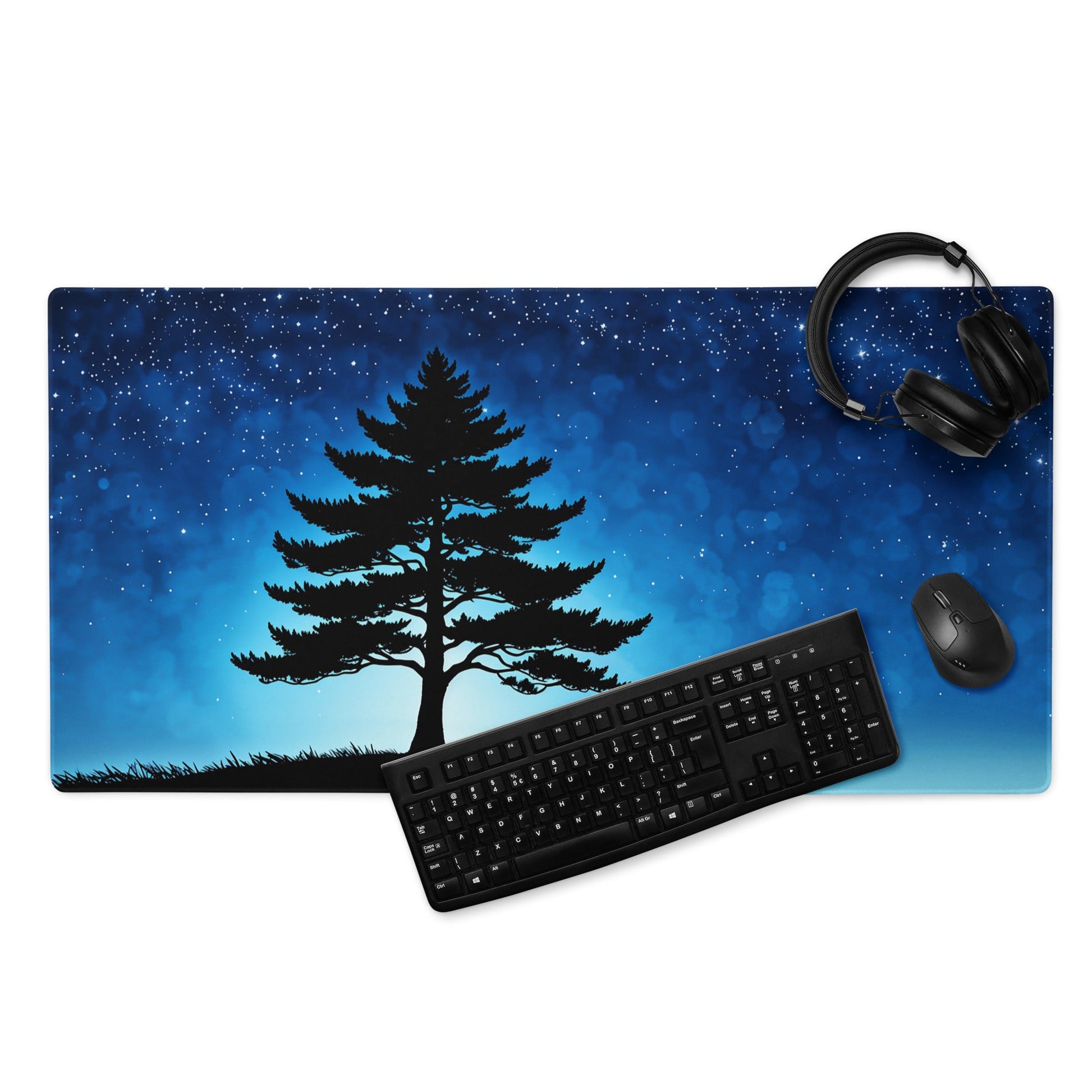 Tree In Night Sky Gaming Mouse Pad - Mouse Pads - Discovery Co.