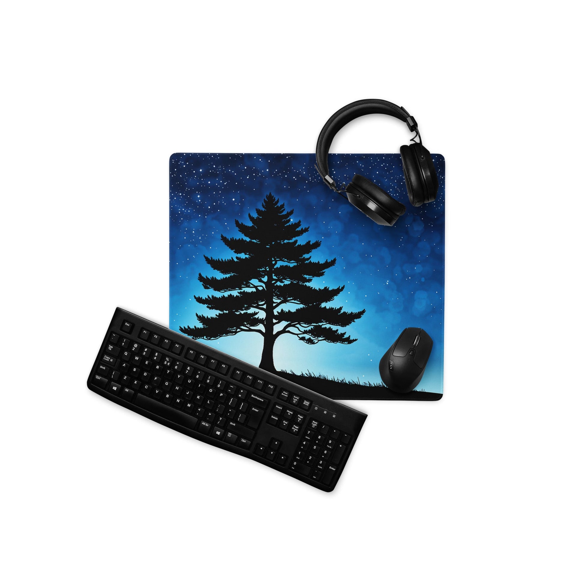 Tree In Night Sky Gaming Mouse Pad - Mouse Pads - Discovery Co.