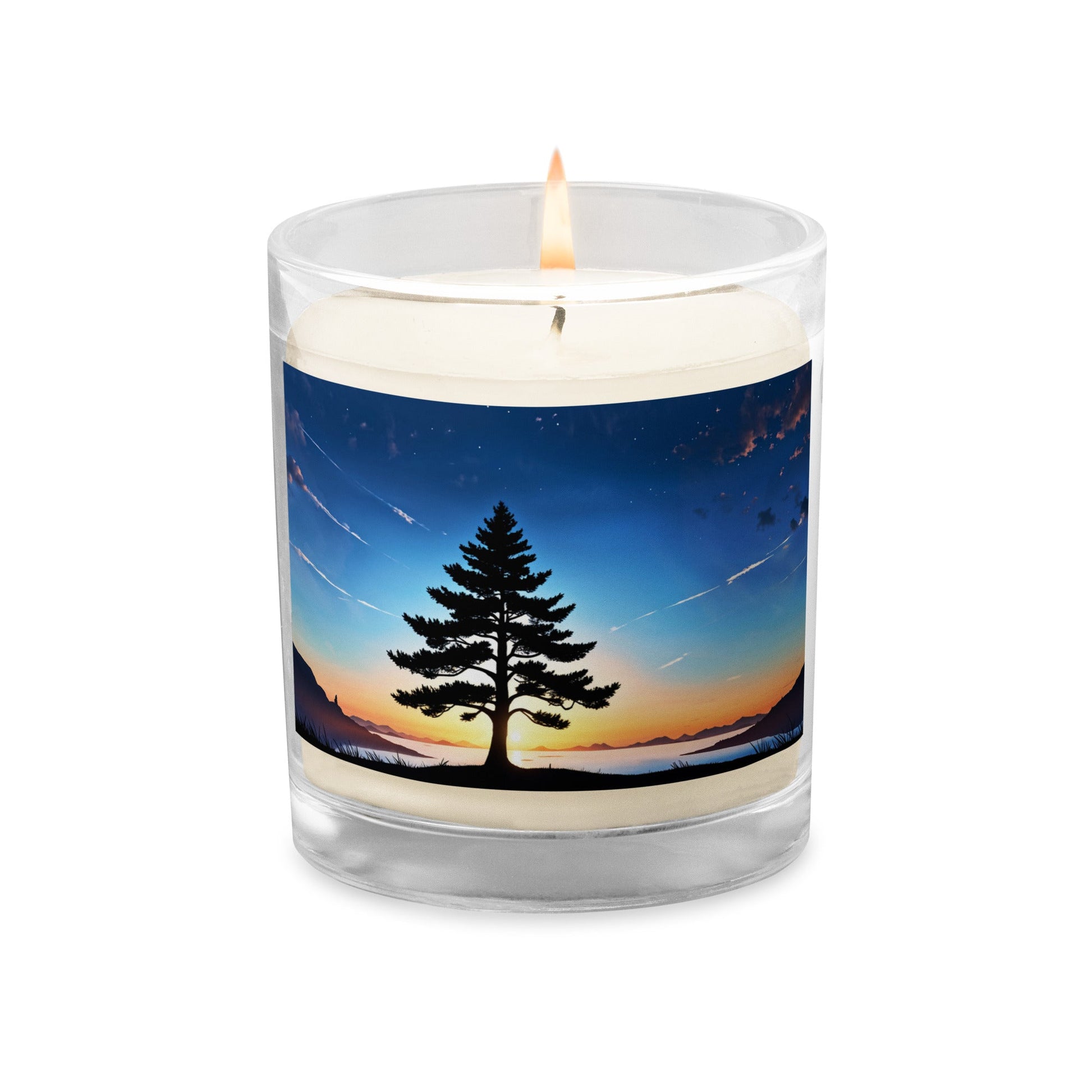 Tree In Night Sky II Glass Jar Soy Wax Candle - Candles - Discovery Co.