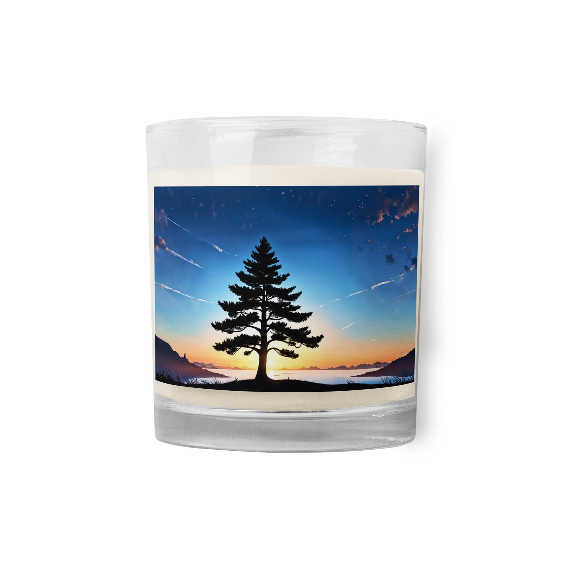 Tree In Night Sky II Glass Jar Soy Wax Candle - Candles - Discovery Co.