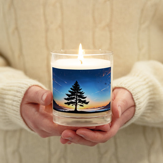 Tree In Night Sky II Glass Jar Soy Wax Candle - Candles - Discovery Co.
