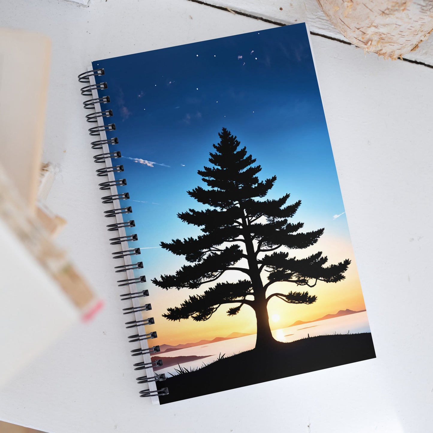 Tree In Night Sky II Spiral Notebook - Spiral Notebooks - Discovery Co.