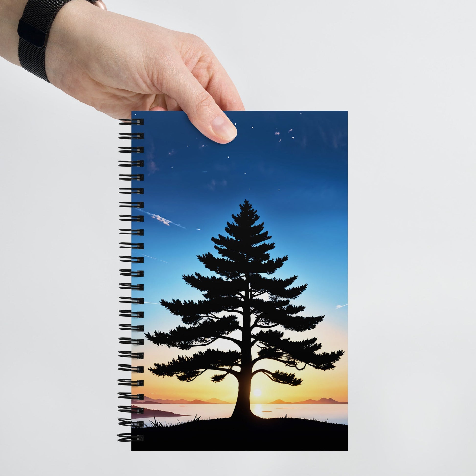 Tree In Night Sky II Spiral Notebook - Spiral Notebooks - Discovery Co.