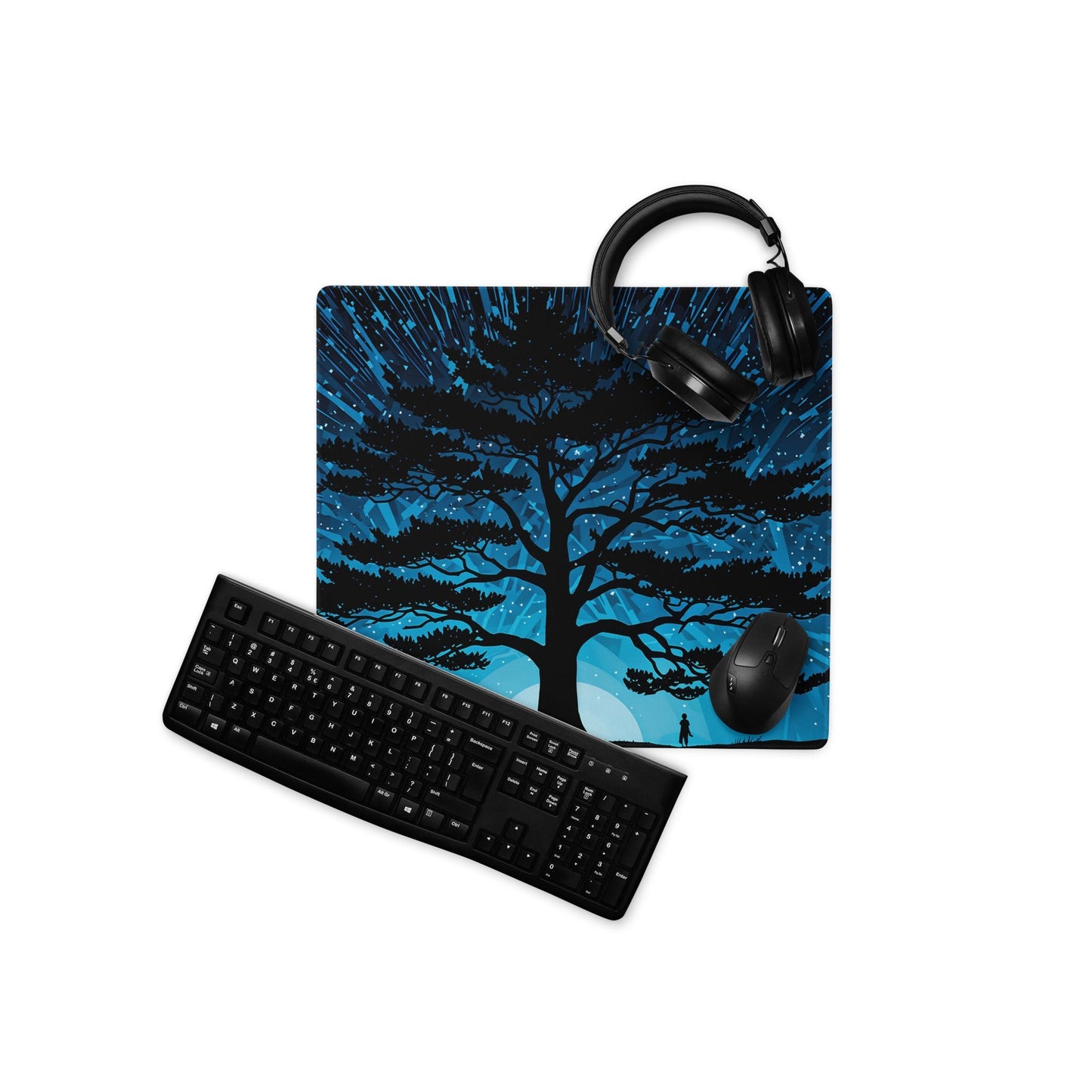 Tree In Night Sky III Gaming Mouse Pad - Mouse Pads - Discovery Co.