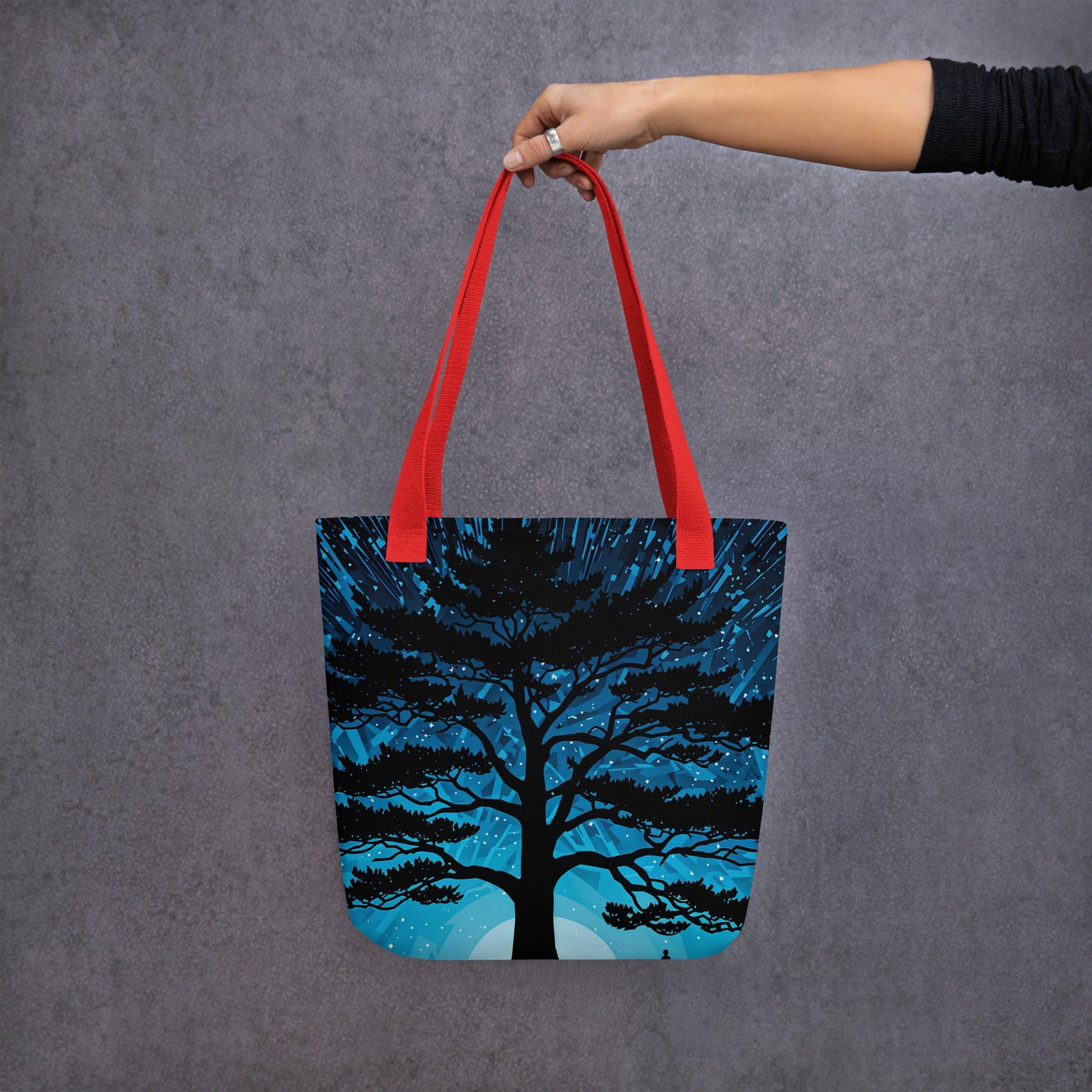 Tree In Night Sky III Tote Bag - Tote Bags - Discovery Co.