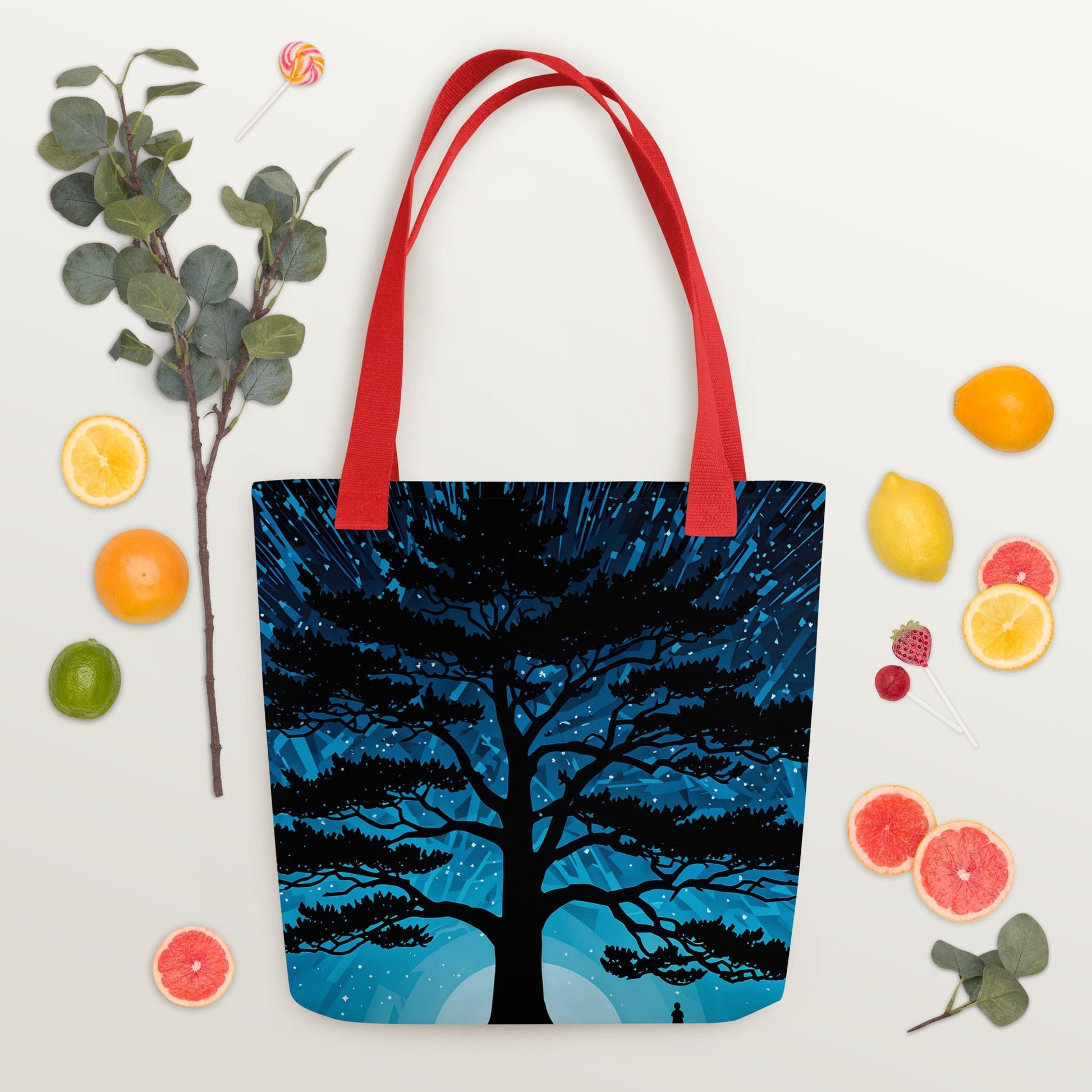 Tree In Night Sky III Tote Bag - Tote Bags - Discovery Co.