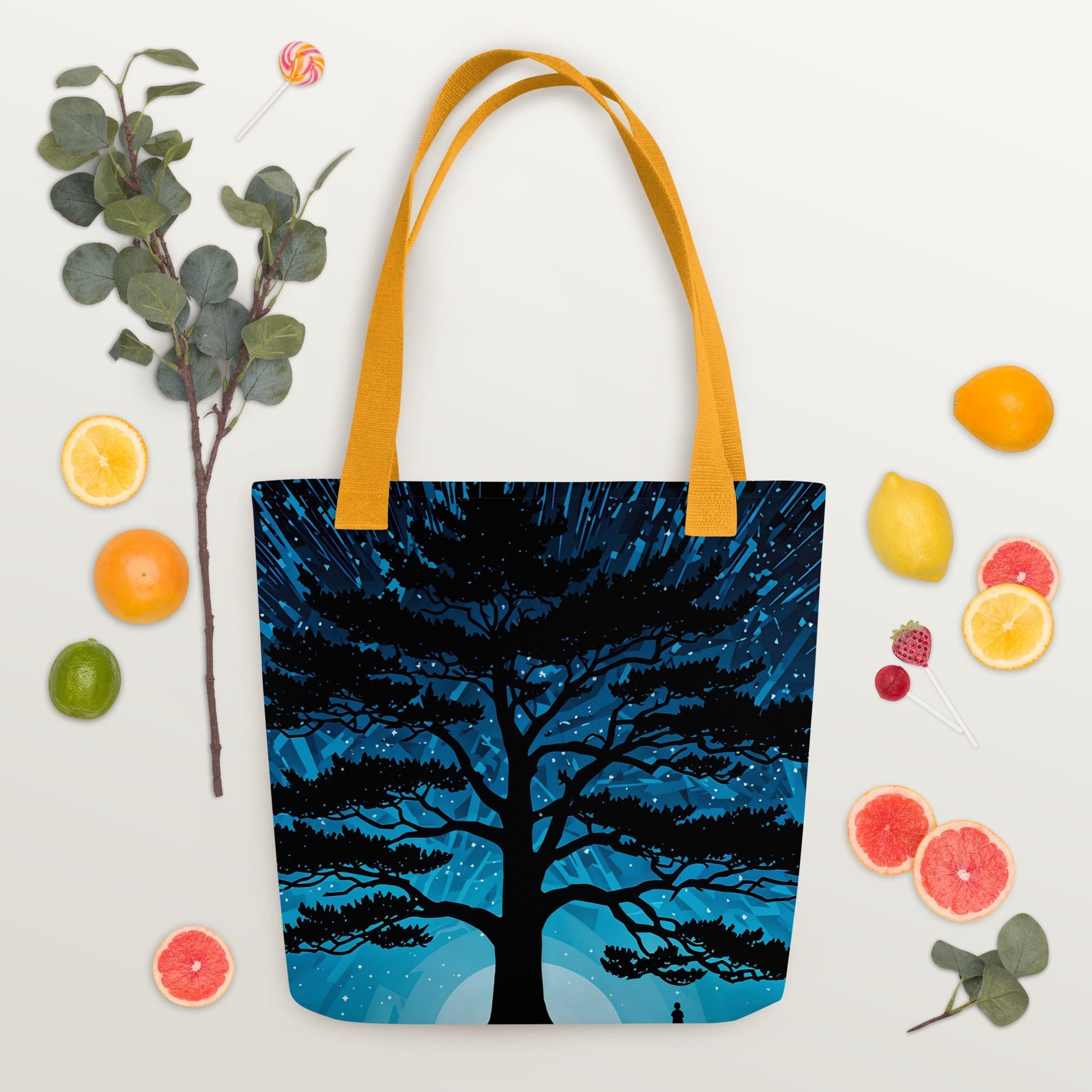 Tree In Night Sky III Tote Bag - Tote Bags - Discovery Co.