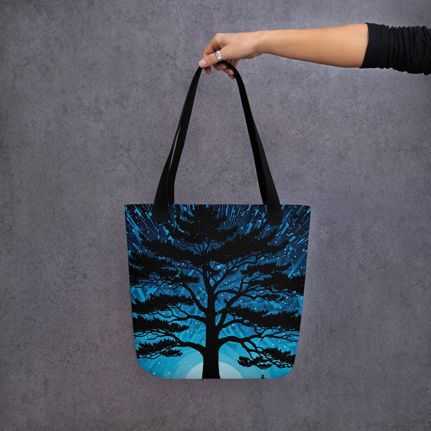 Tree In Night Sky III Tote Bag - Tote Bags - Discovery Co.