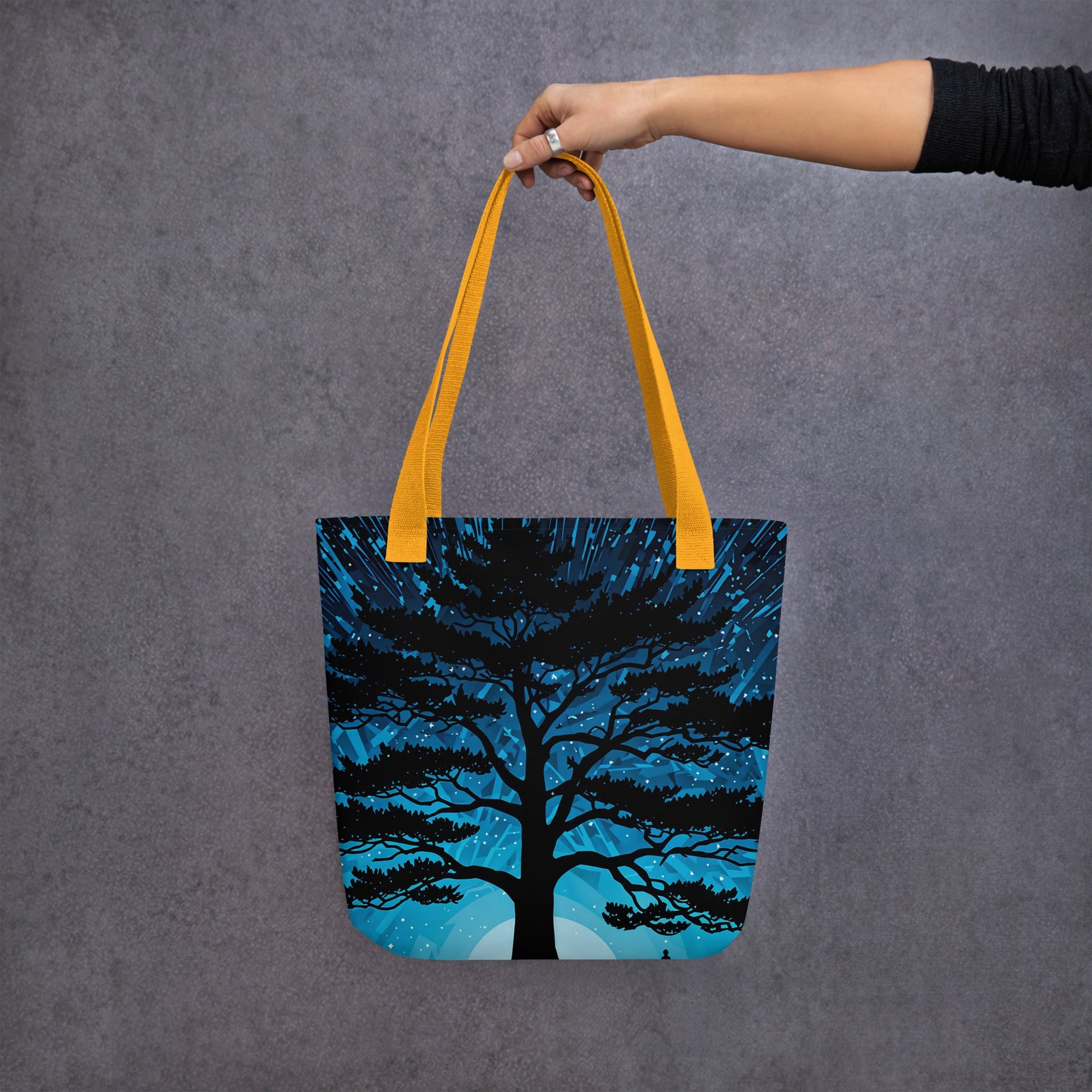 Tree In Night Sky III Tote Bag - Tote Bags - Discovery Co.